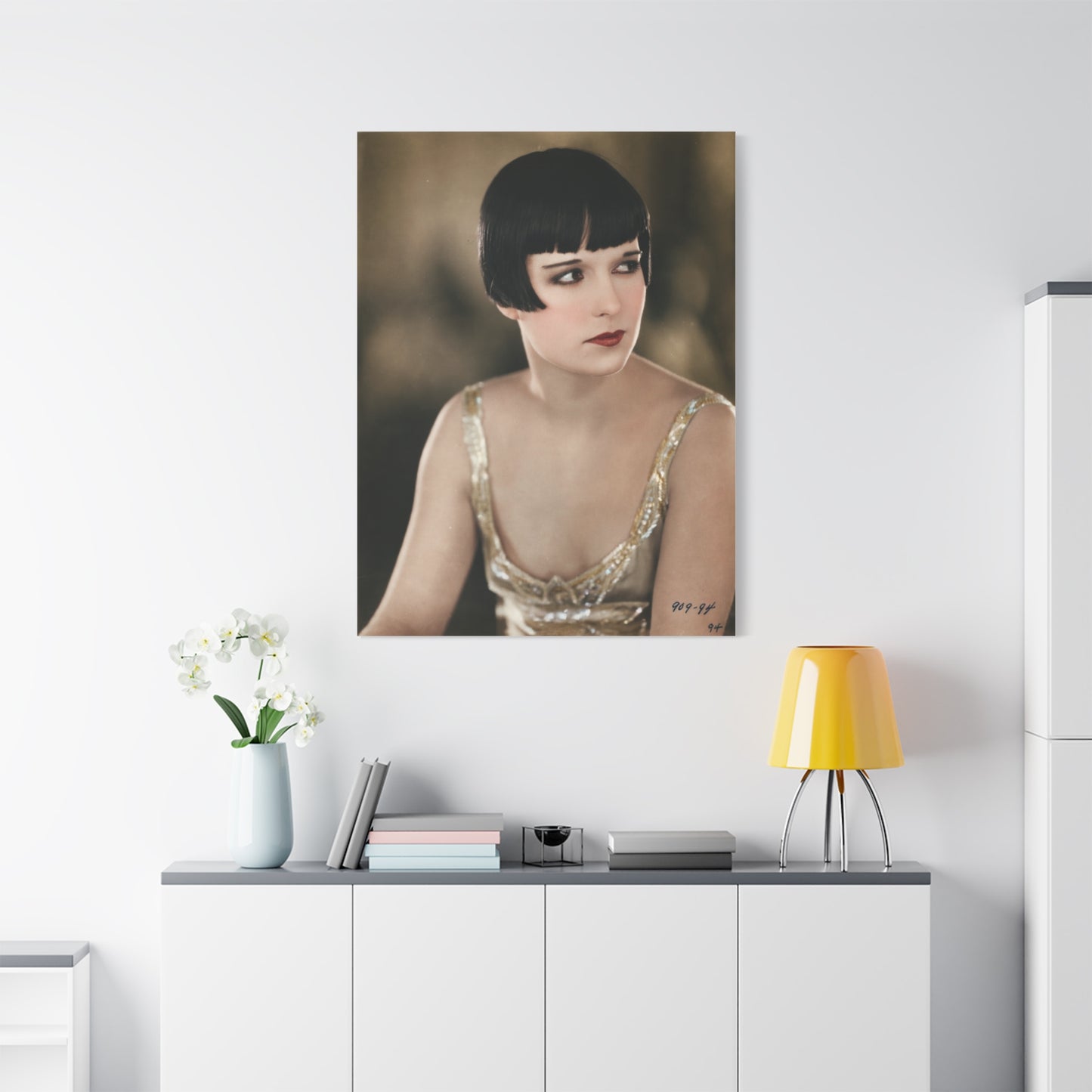 Vintage 1920s Louise Brooks Portrait Matte Canvas Print — Stretched Wall Art