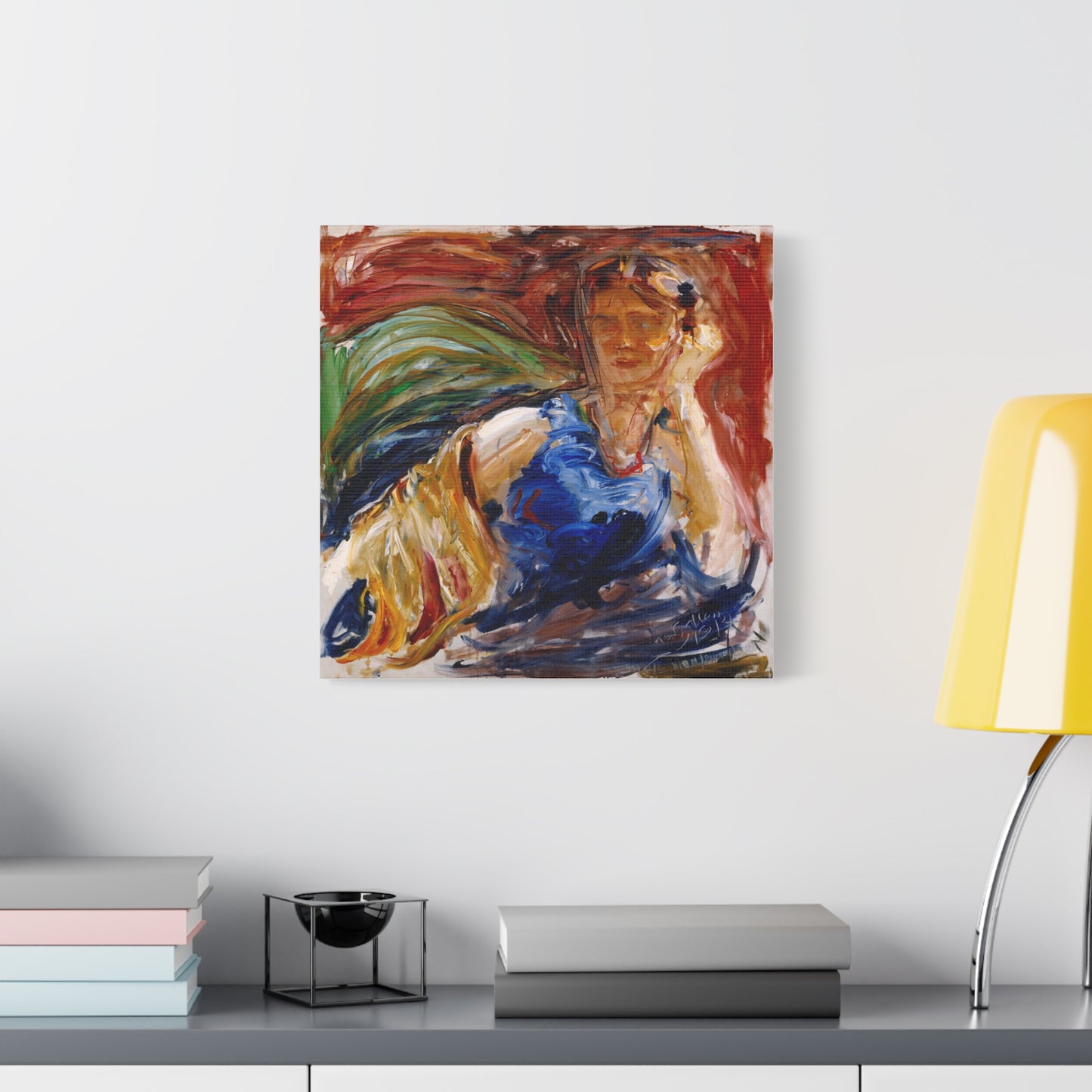 Portrait of hyllis Sjostrom by Akseli Gallen-Kallela Canvas Wall Art Print