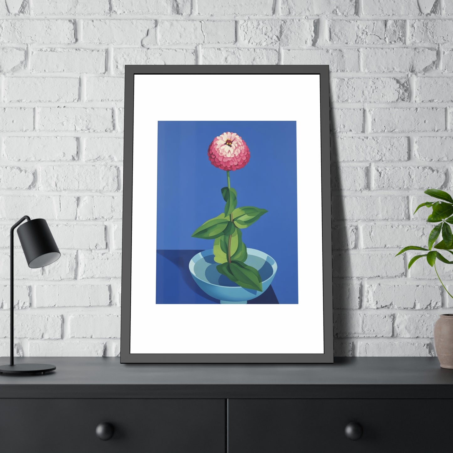 Framed Poster — Pink Bloom Still Life Wall Art