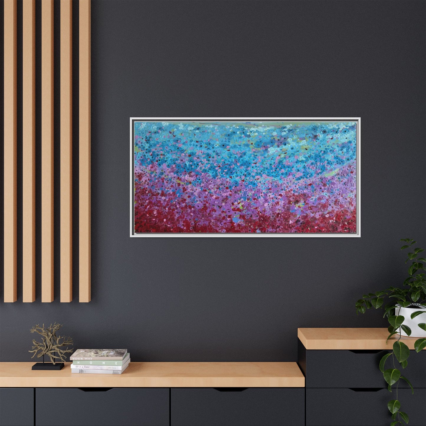Bloom by Unknown Framed Matte Canvas Abstract Floral Field Wall Art
