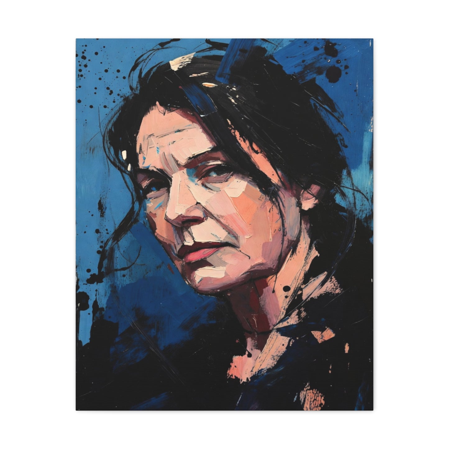 Expressionist Portrait Canvas — Matte Stretched Wall Art