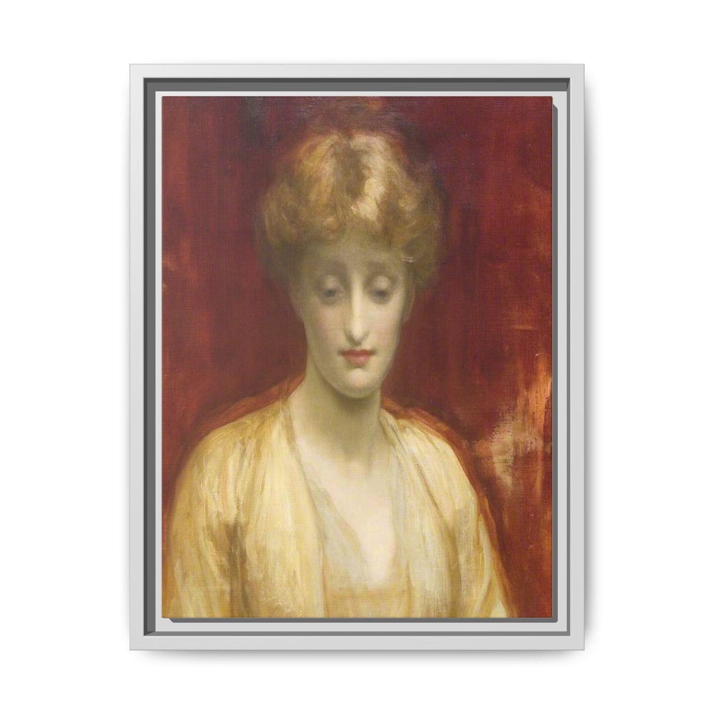 Mrs Williams by Lord Frederic Leighton Framed Matte Canvas Portrait Wall Art Print