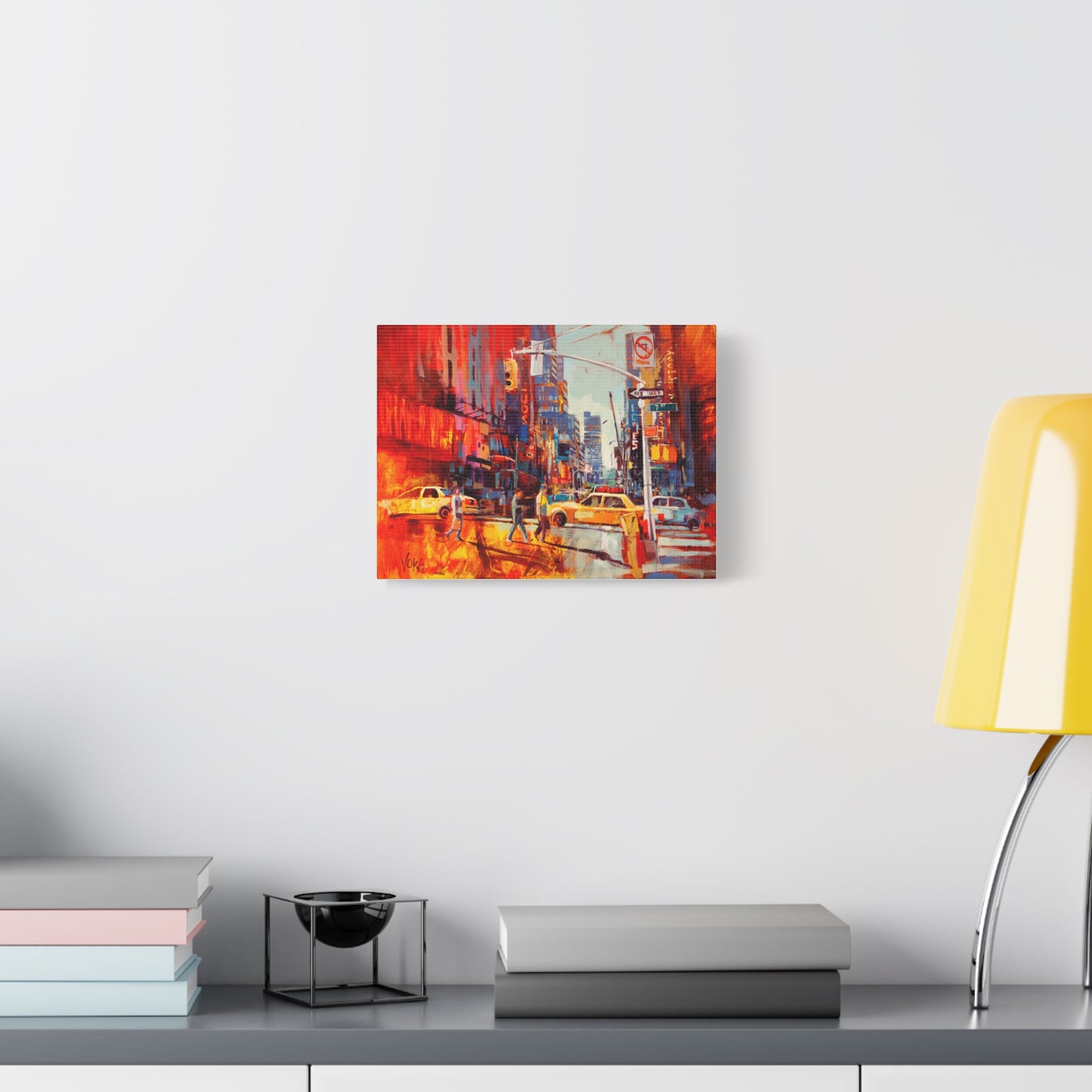 New York 7th AV attributed to Voke Canvas Wall Art — Matte Stretched Canvas