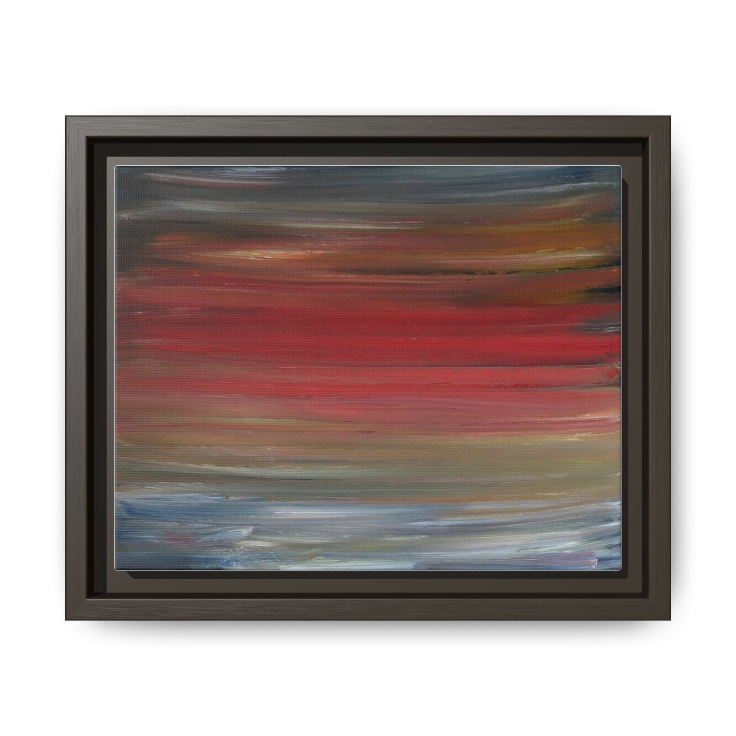 Misty morning by Norman Barrett Framed Matte Canvas Wall Art