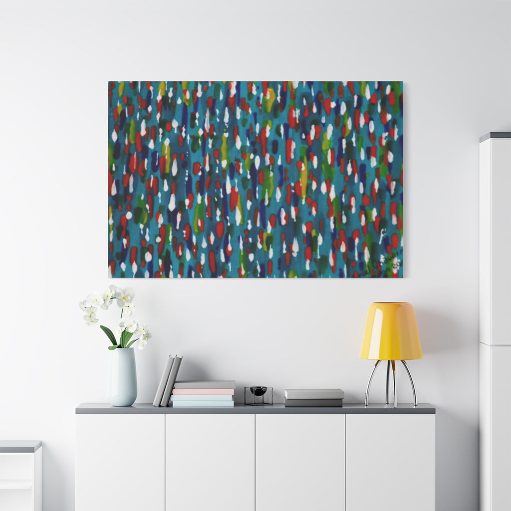 Colours Of The Soul Reflecting On Water by Ariel Chavarro Avila Matte Canvas Wall Art