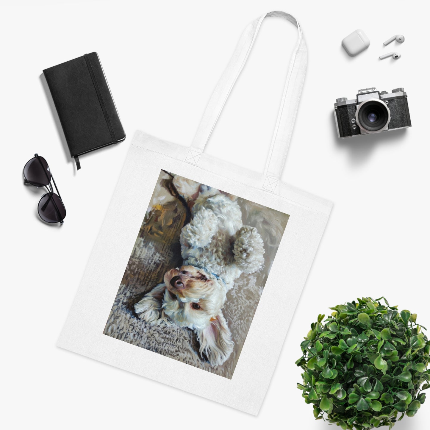 Cute Puppy Photo Cotton Tote — Adorable Dog Lover Gift Tote Bag