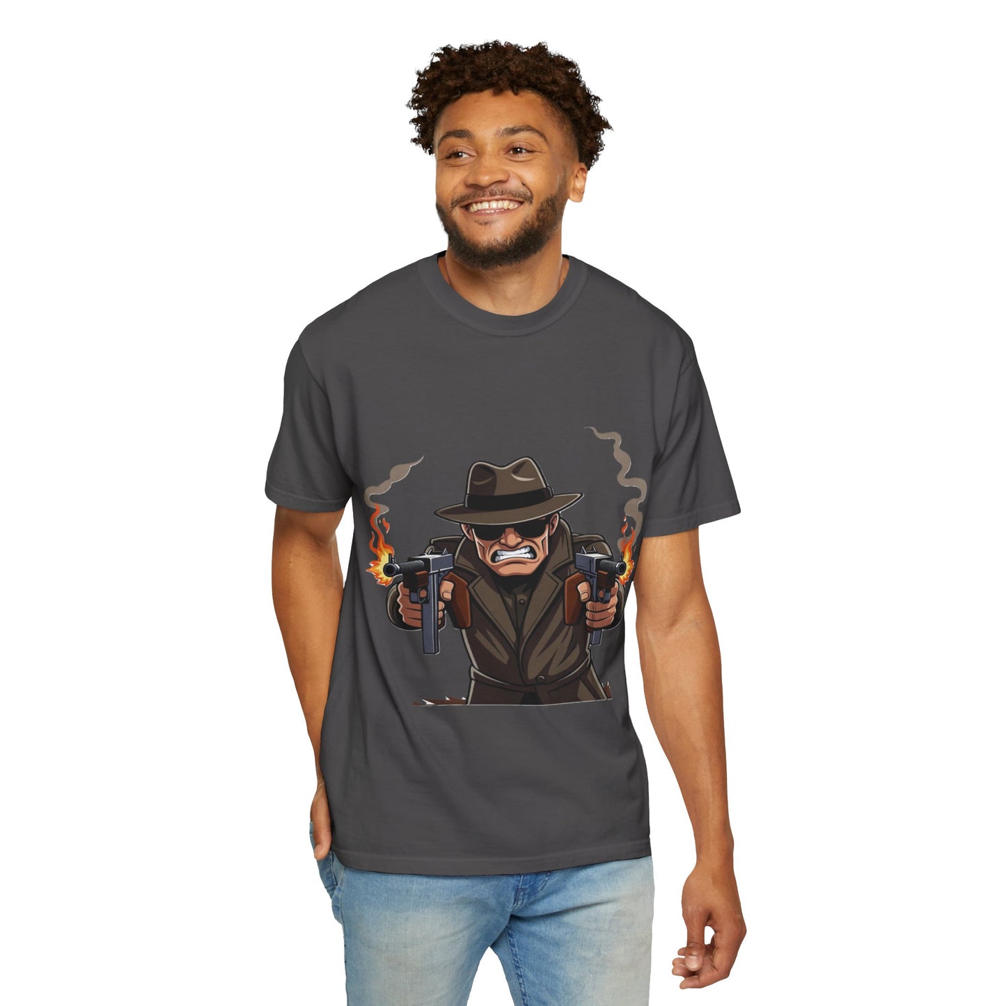 Vintage Gangster Shooter T-Shirt – Retro Mobster Graphic Tee