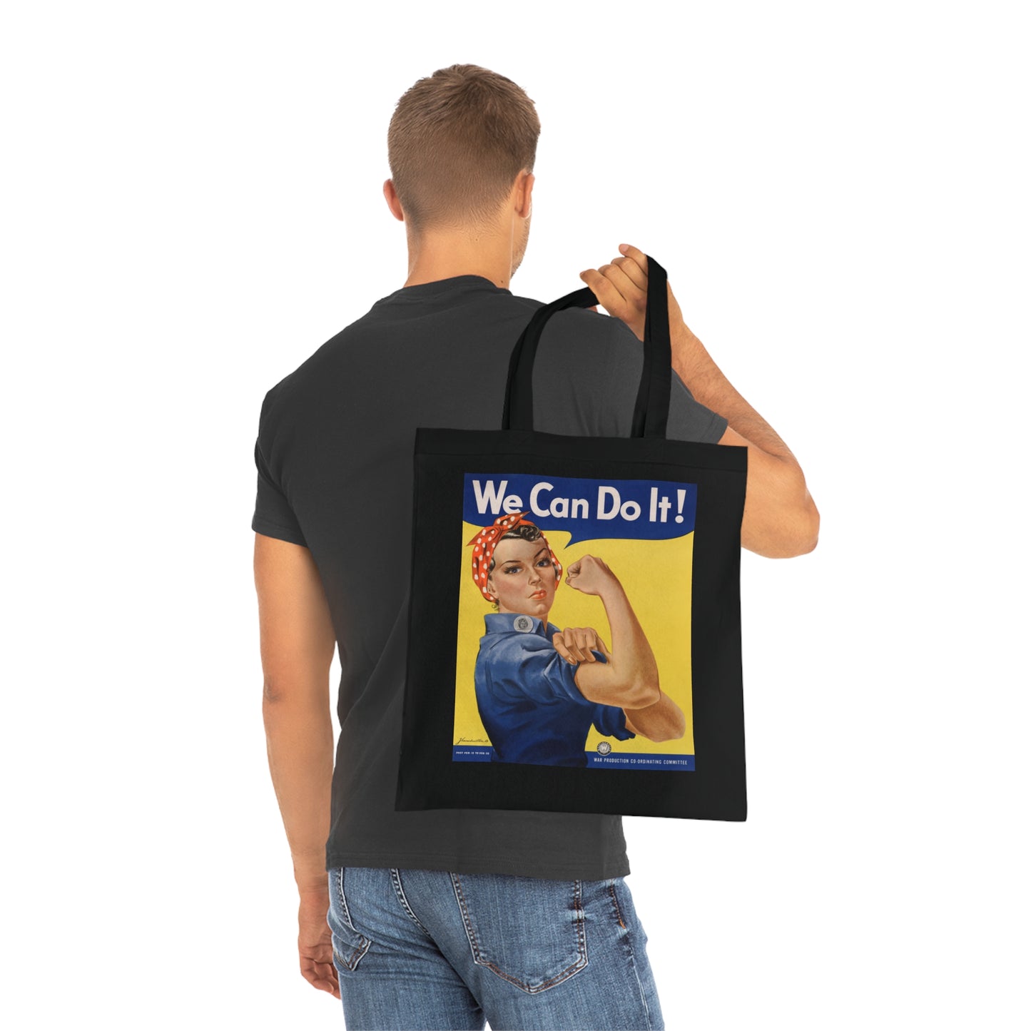 We Can Do It! Rosie the Riveter Cotton Tote — Vintage Feminist Empowerment Shopper
