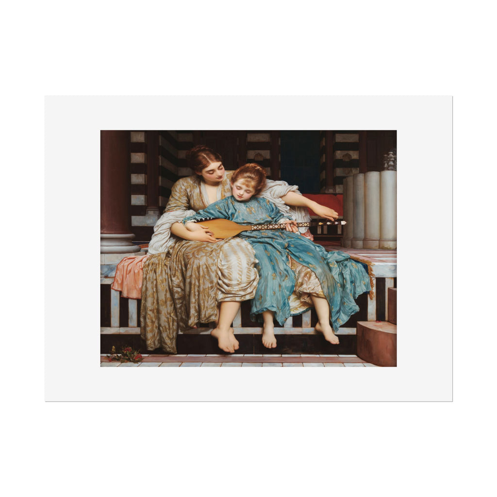 Music Lesson by Frederic Leighton Wall Art Print
