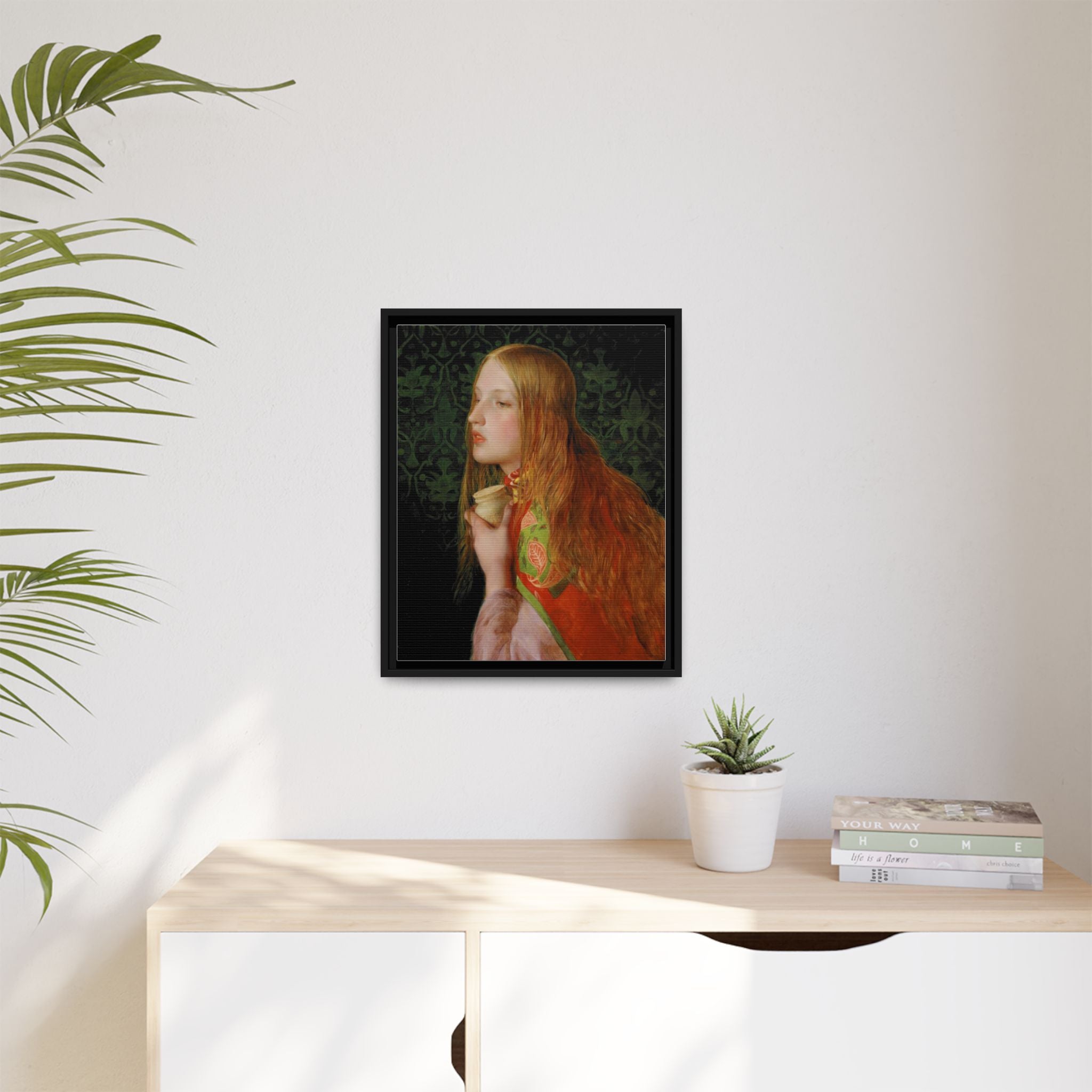 Mariya Magdalena by Frederick Sandys Framed Matte Canvas Wall Art Print