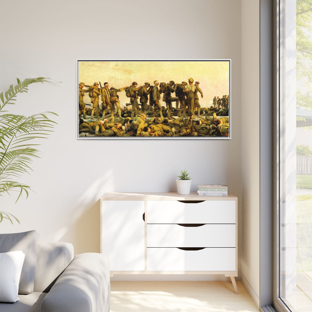 Gassed by John Singer Sargent (RA) Framed Matte Canvas Print