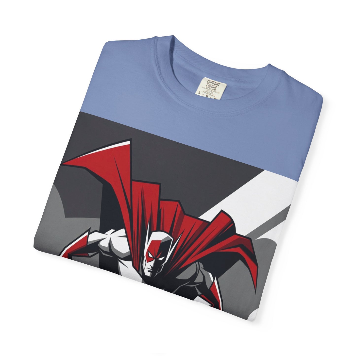 Superhero Action T-Shirt — Red Cape Comic Graphic Tee