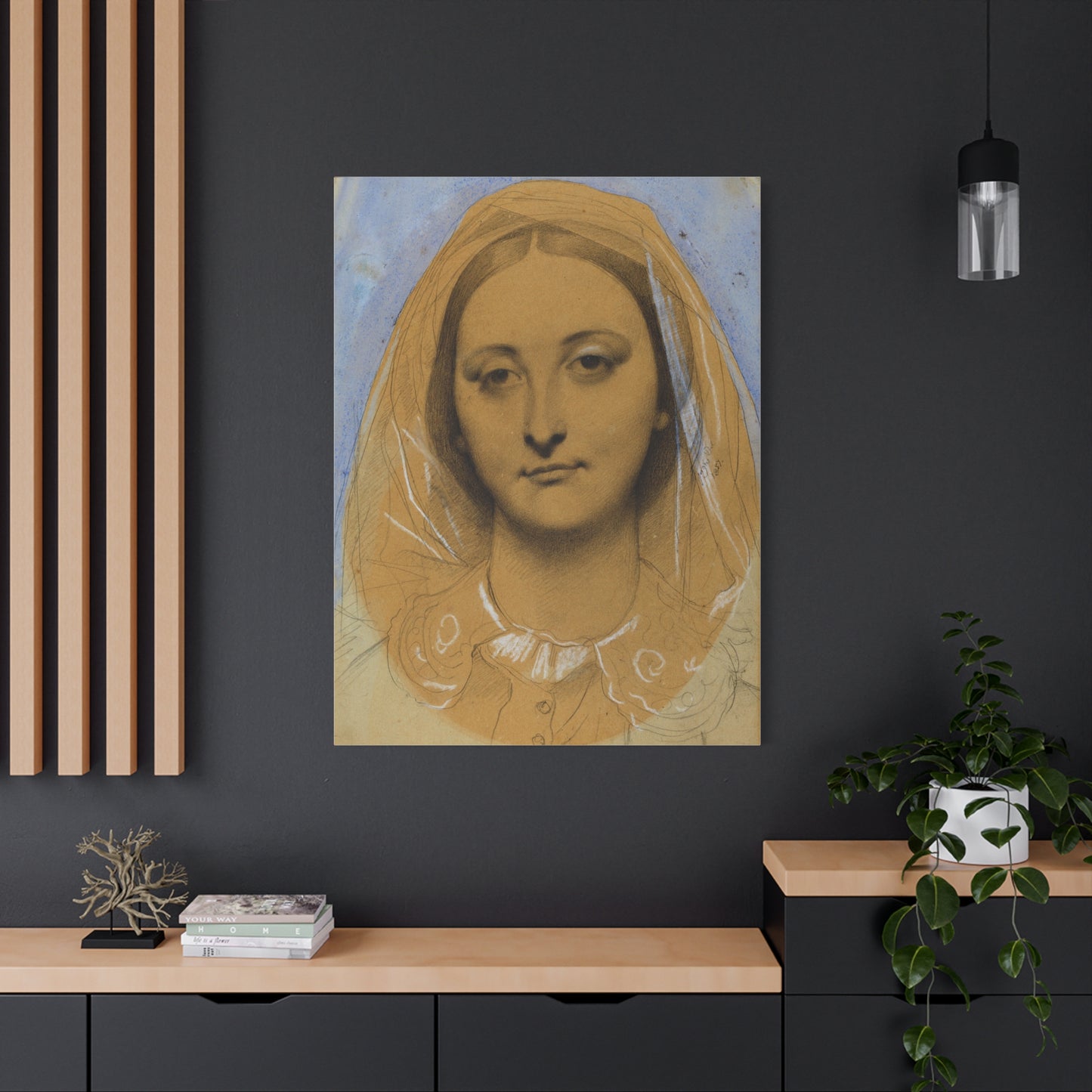 Mademoiselle Mary de Borderieux by Jean Auguste Dominique Ingres Matte Stretched Canvas Wall Art
