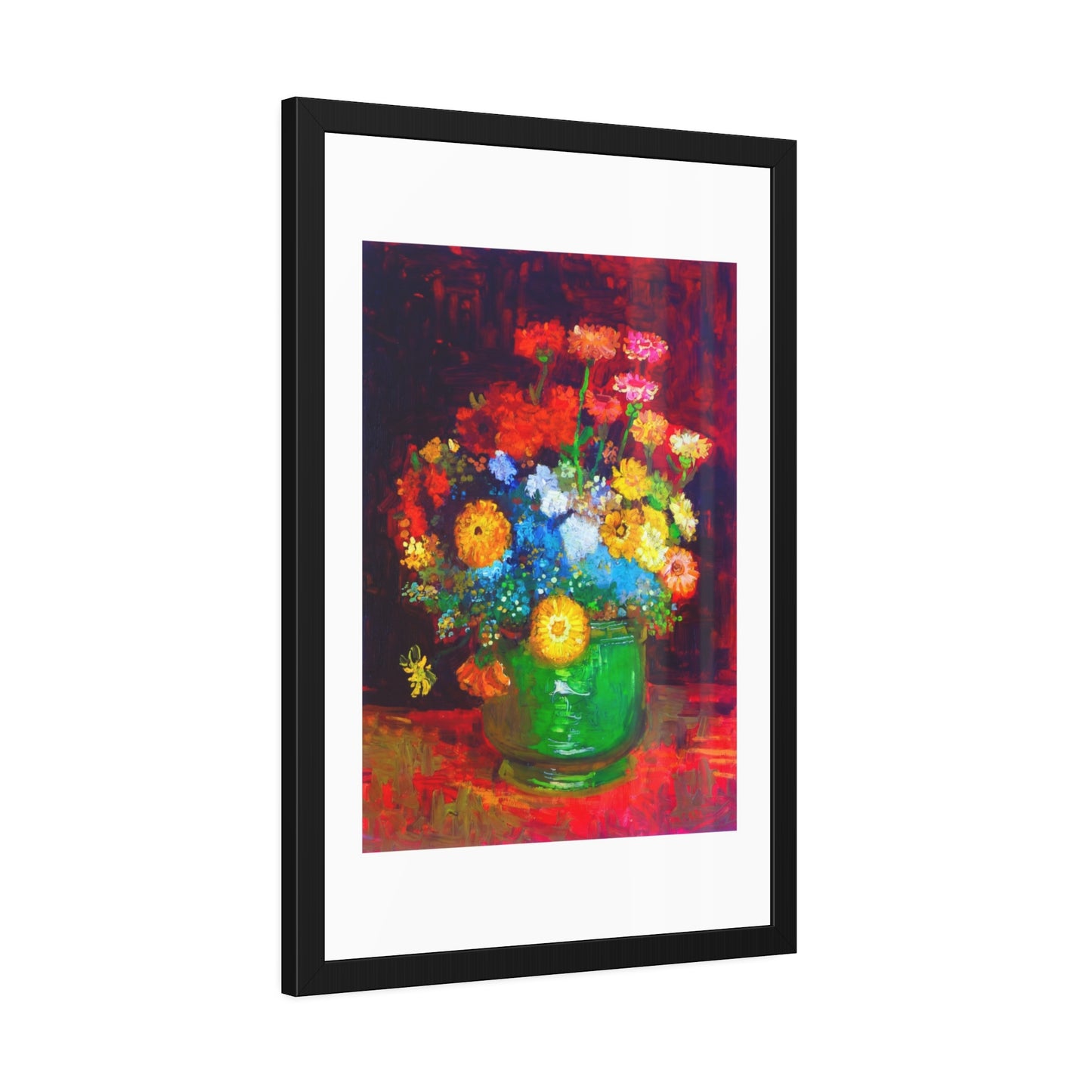 Framed Floral Poster — Colorful Bouquet Art Print