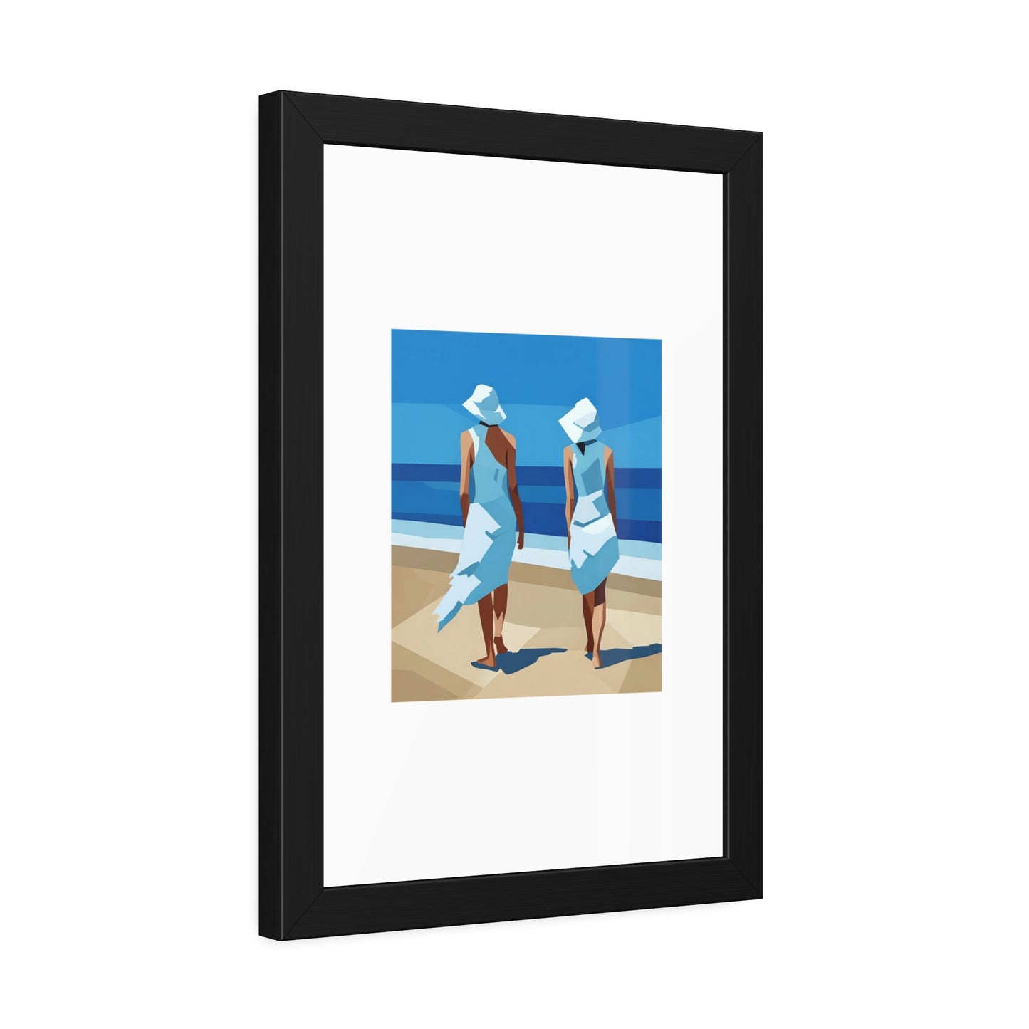 Framed Beach Poster — Vintage Coastal Art Print