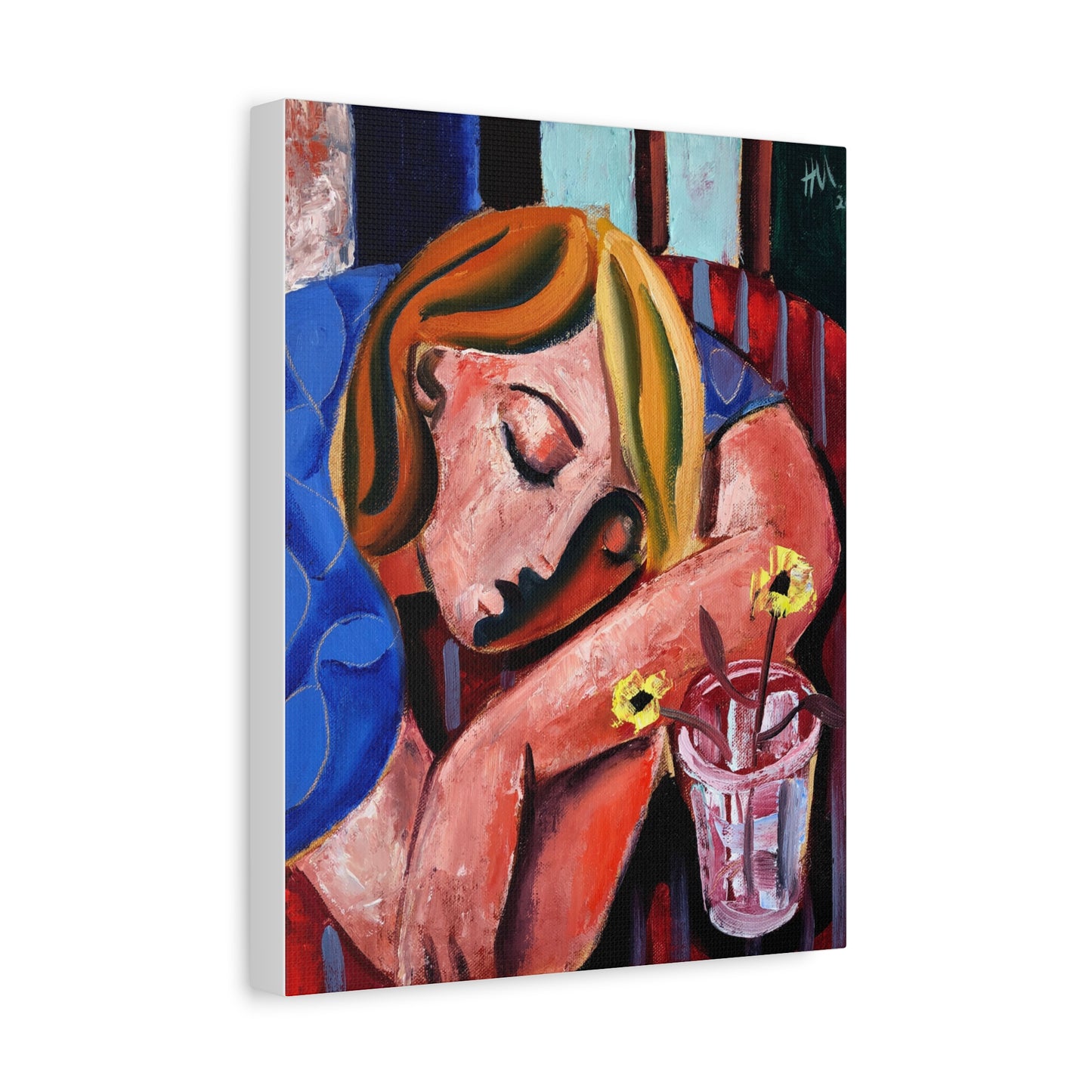 When she finally woke the world around her had changed unrecognizably by Hennie Niemann jnr Canvas Wall Art Print