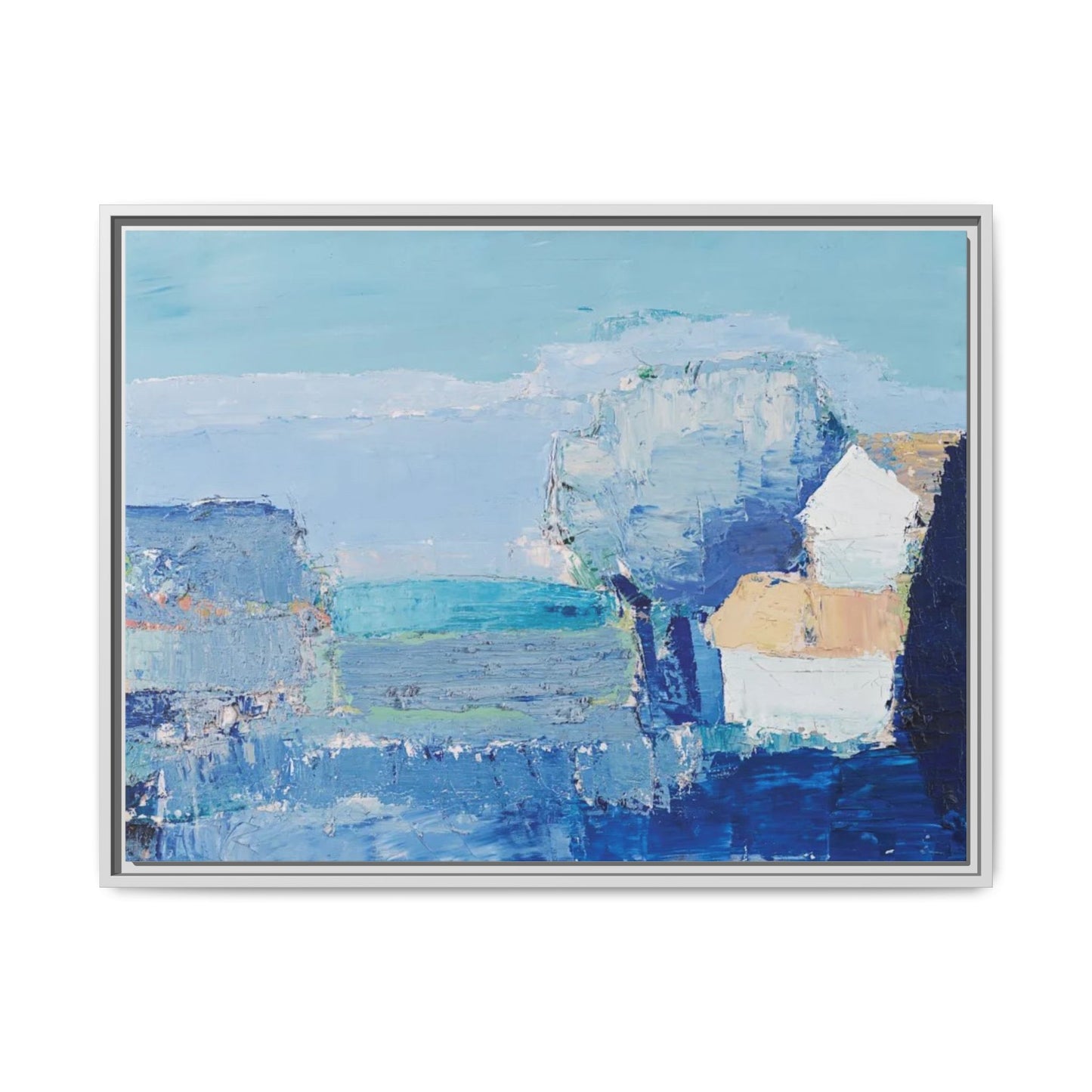 Paysage de Provence by Nicolas de Staël Framed Matte Canvas Seascape Wall Art Print