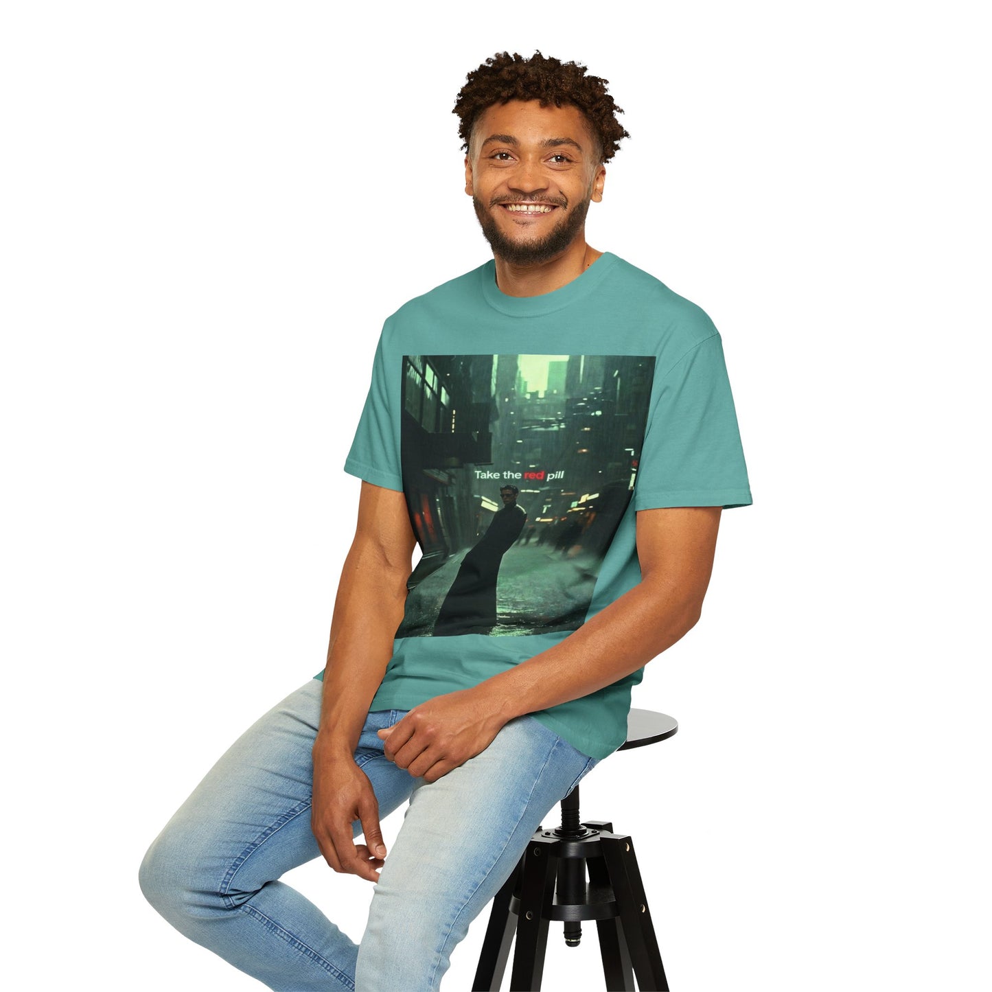 Take the Red Pill T-Shirt — Cyberpunk Noir Graphic Tee