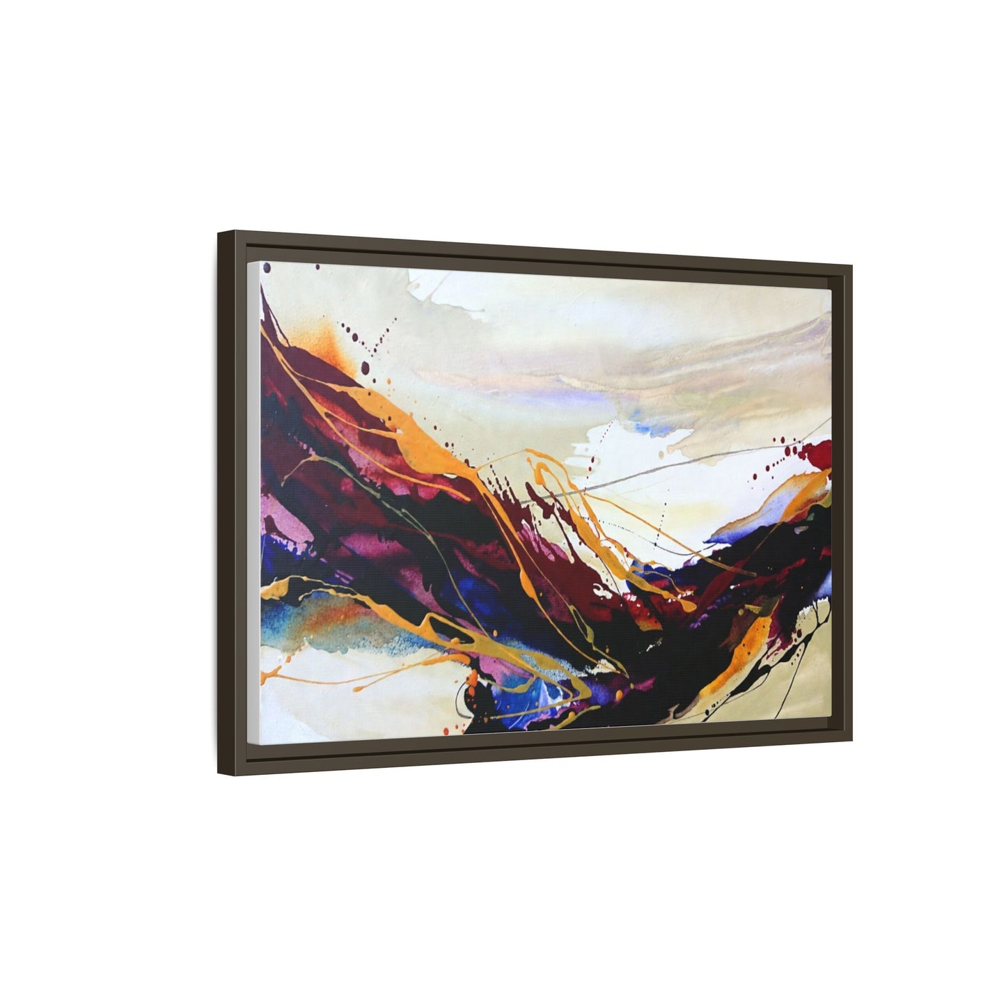 Abstract Flow Matte Canvas Framed Wall Art