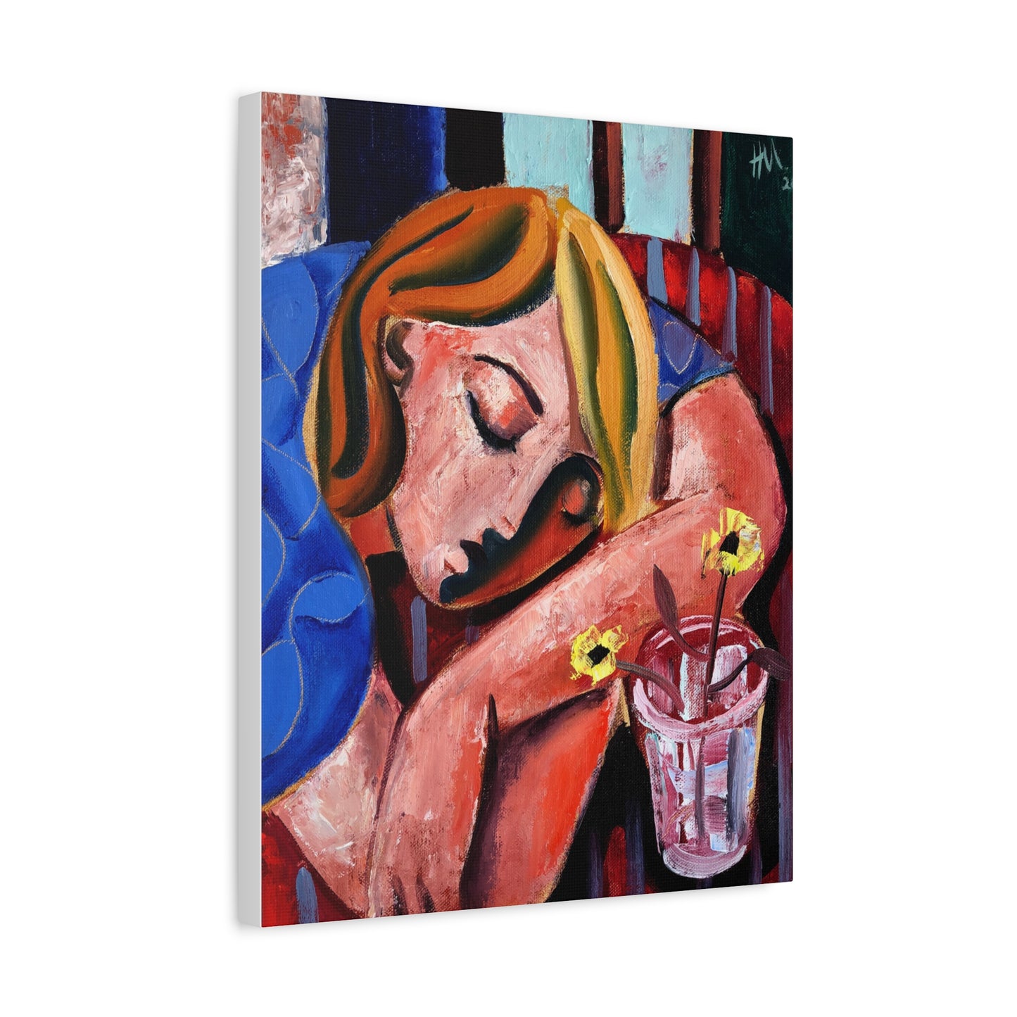 When she finally woke the world around her had changed unrecognizably by Hennie Niemann jnr Canvas Wall Art Print