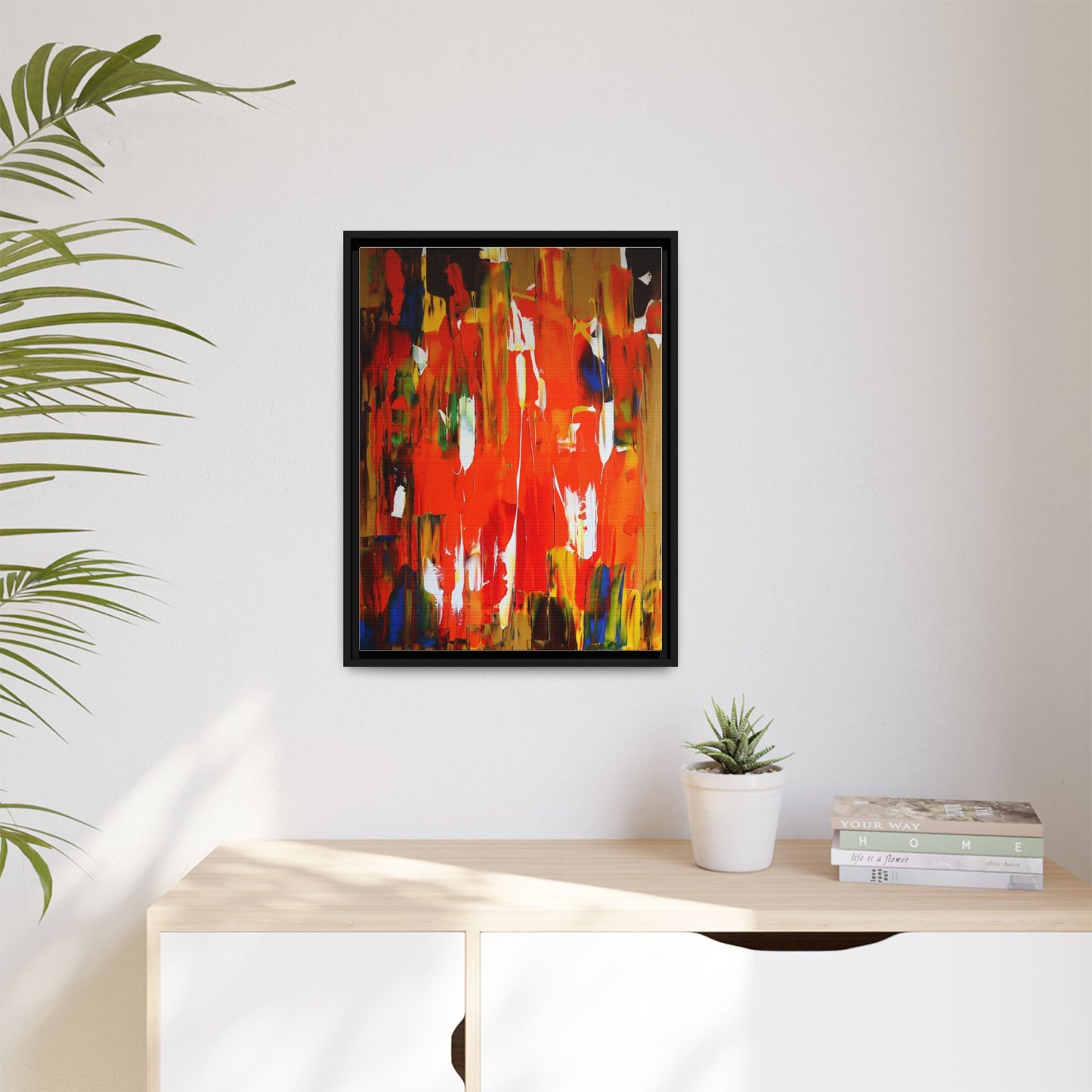 Burn baby burn by Norman Barrett Framed Matte Canvas Wall Art