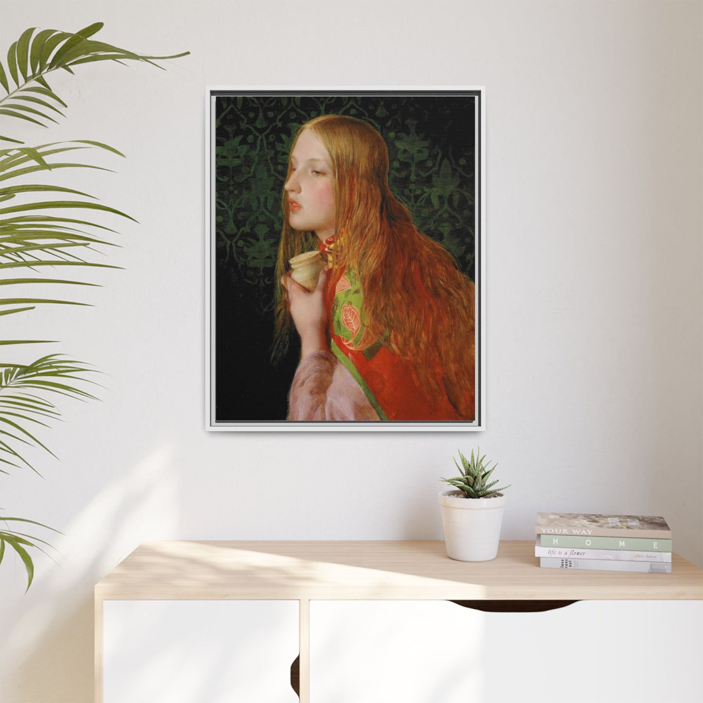 Mariya Magdalena by Frederick Sandys Framed Matte Canvas Wall Art Print