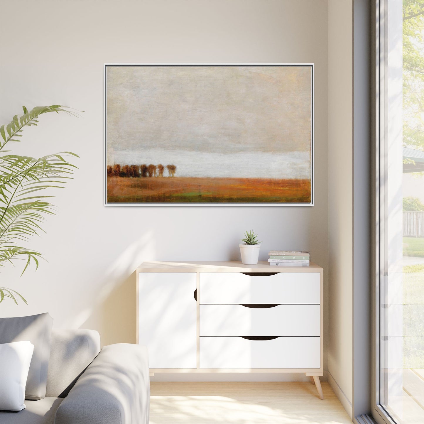 View of Jaegersborg Allé, North of Copenhagen by Vilhelm Hammershøi Framed Matte Canvas Wall Art Print