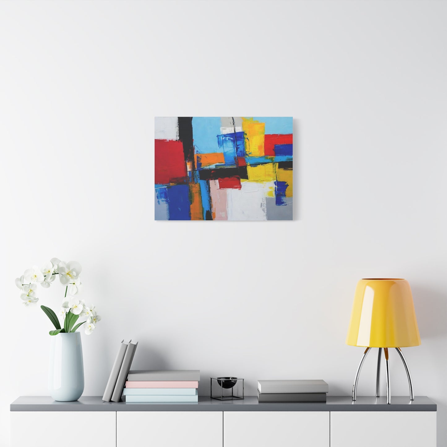 Abstract Color Block Canvas Print — Modern Geometric Wall Art