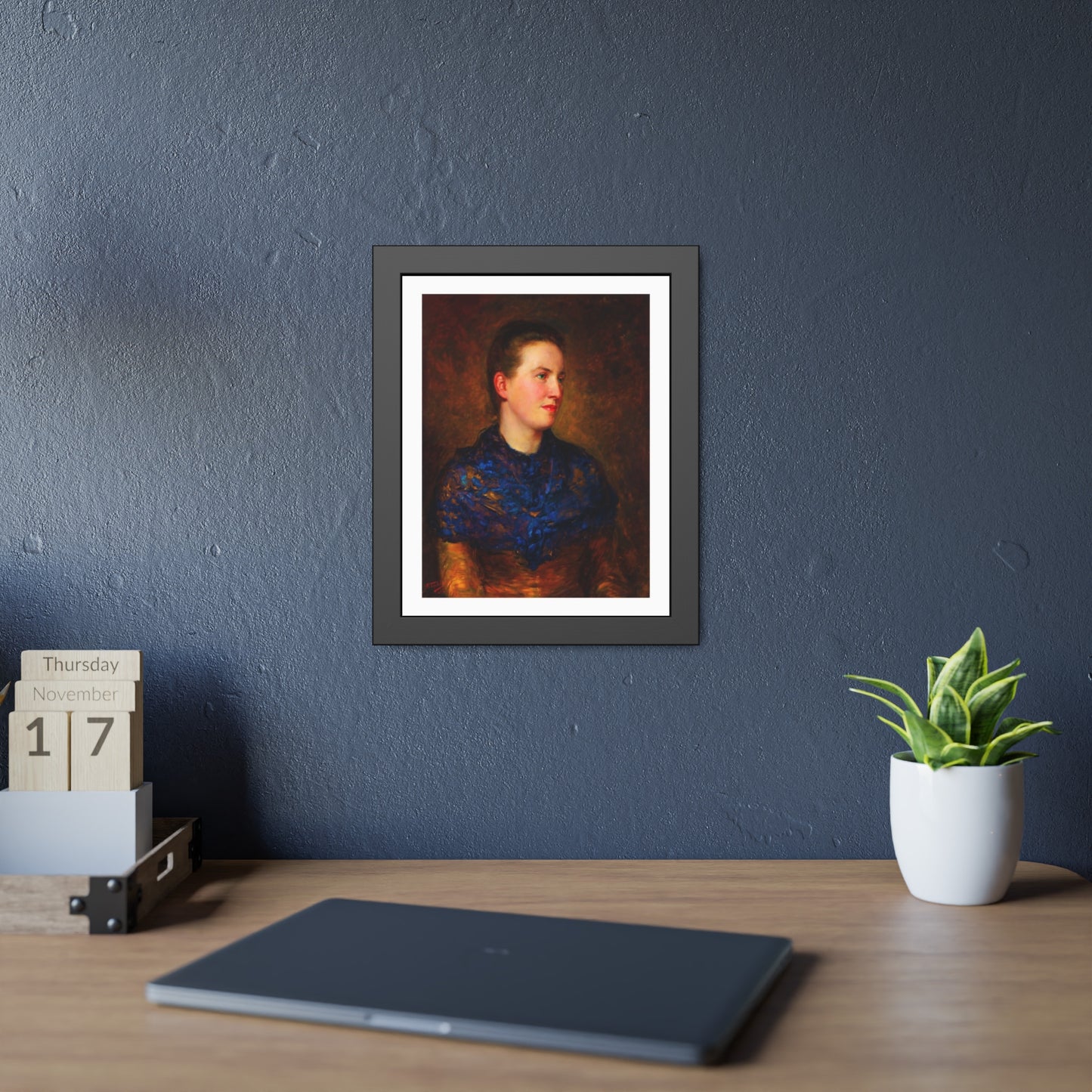 Framed Art Poster — Vintage Portrait Print in Black Frame