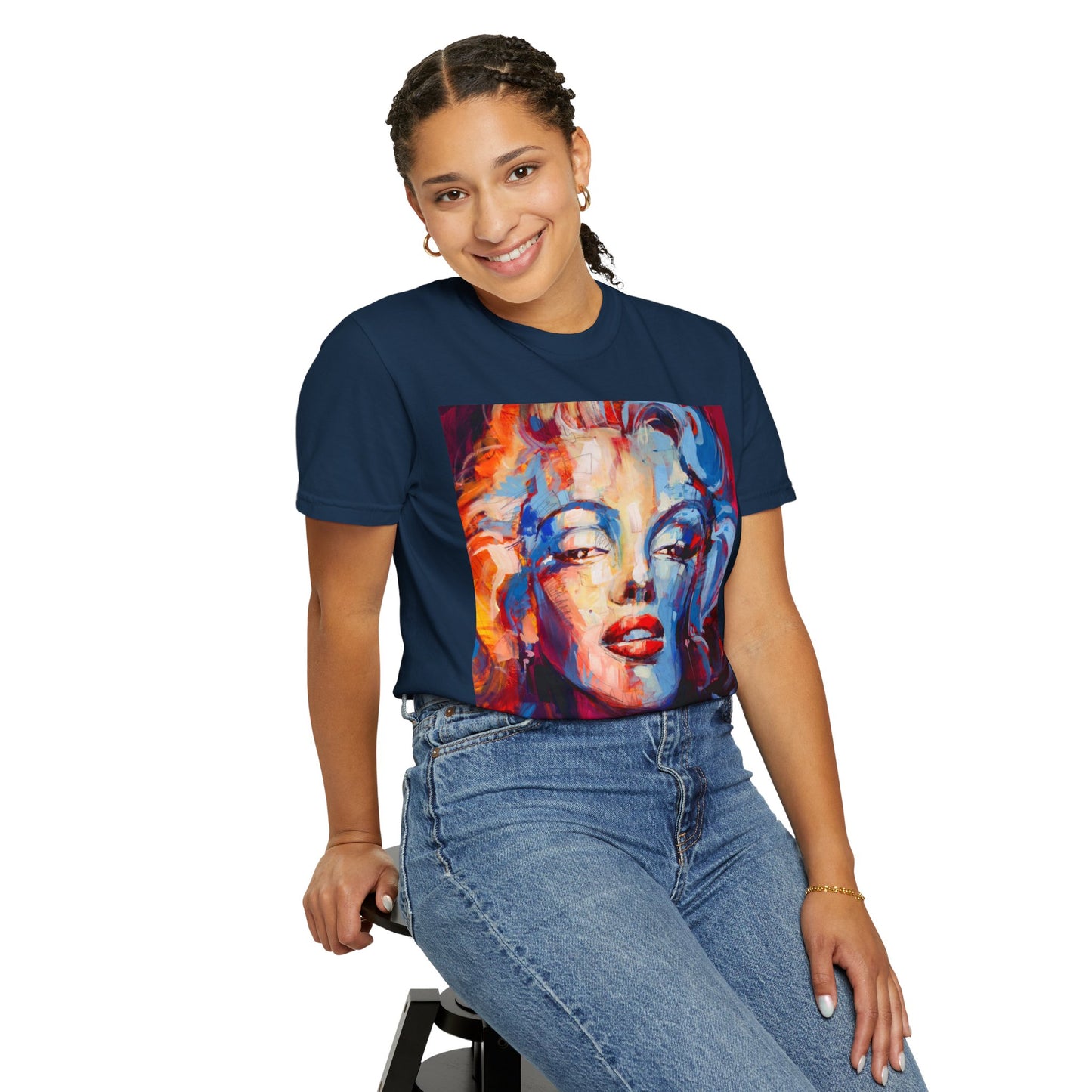 Artistic Pop Portrait T-Shirt — Colorful Marilyn-Inspired Graphic Tee