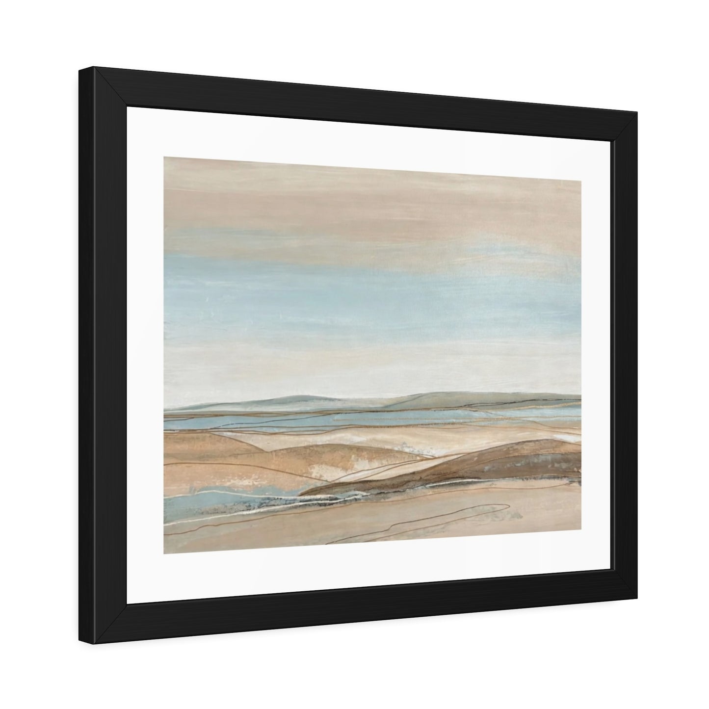 Coastal Pastel Landscape Framed Poster