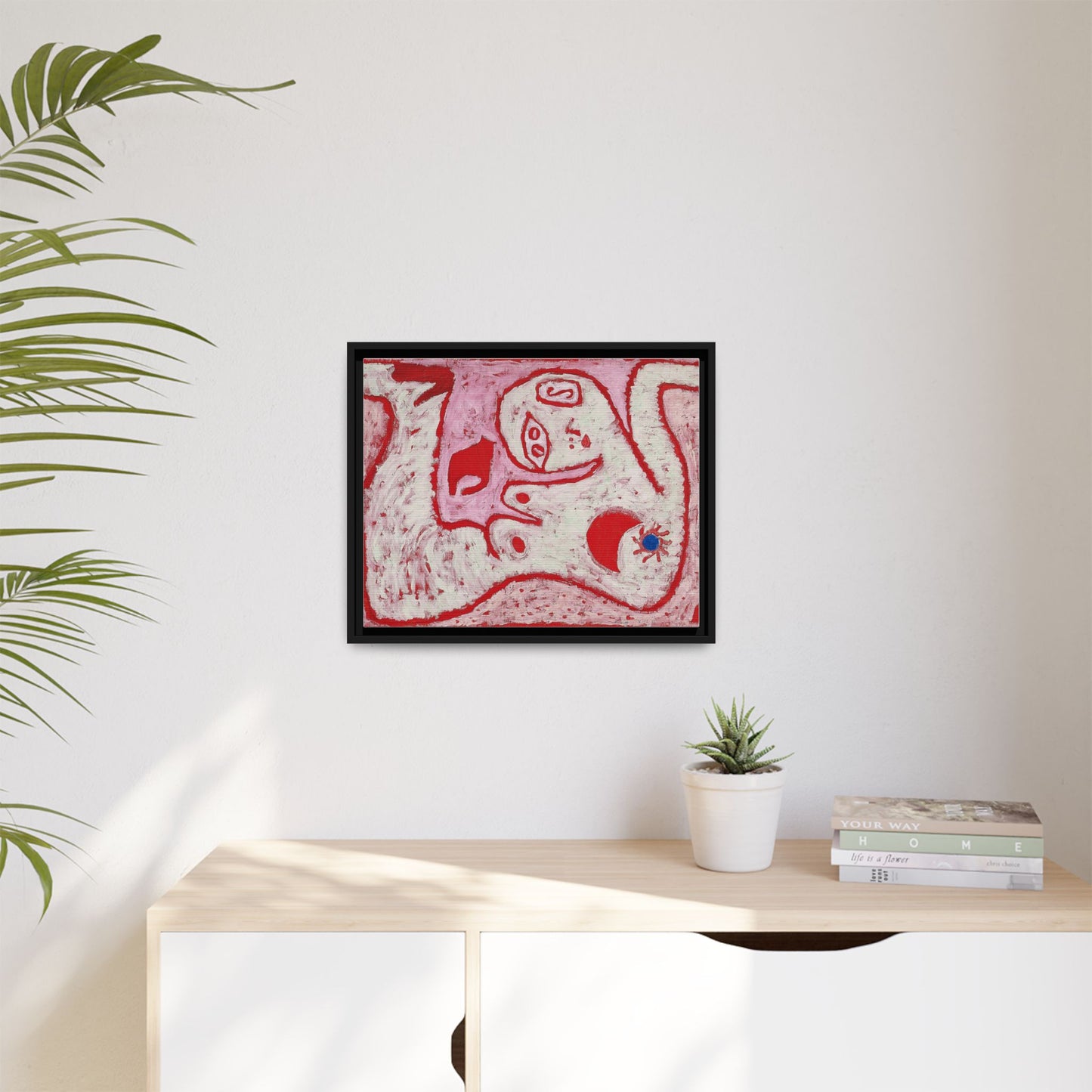 A Woman For Gods by Paul Klee Matte Canvas Framed Wall Art Decor