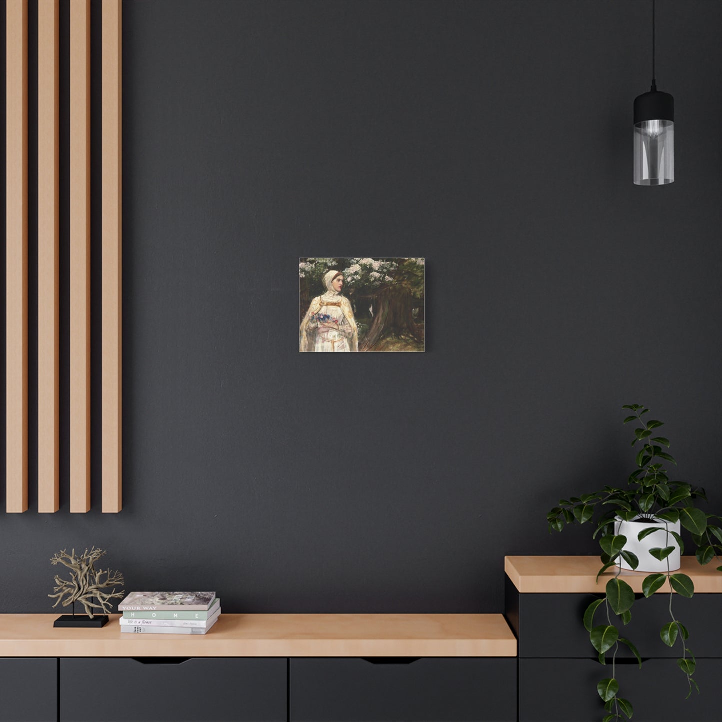Matilda (formerly called Beatrice) by John William Waterhouse Matte Canvas Wall Art Print