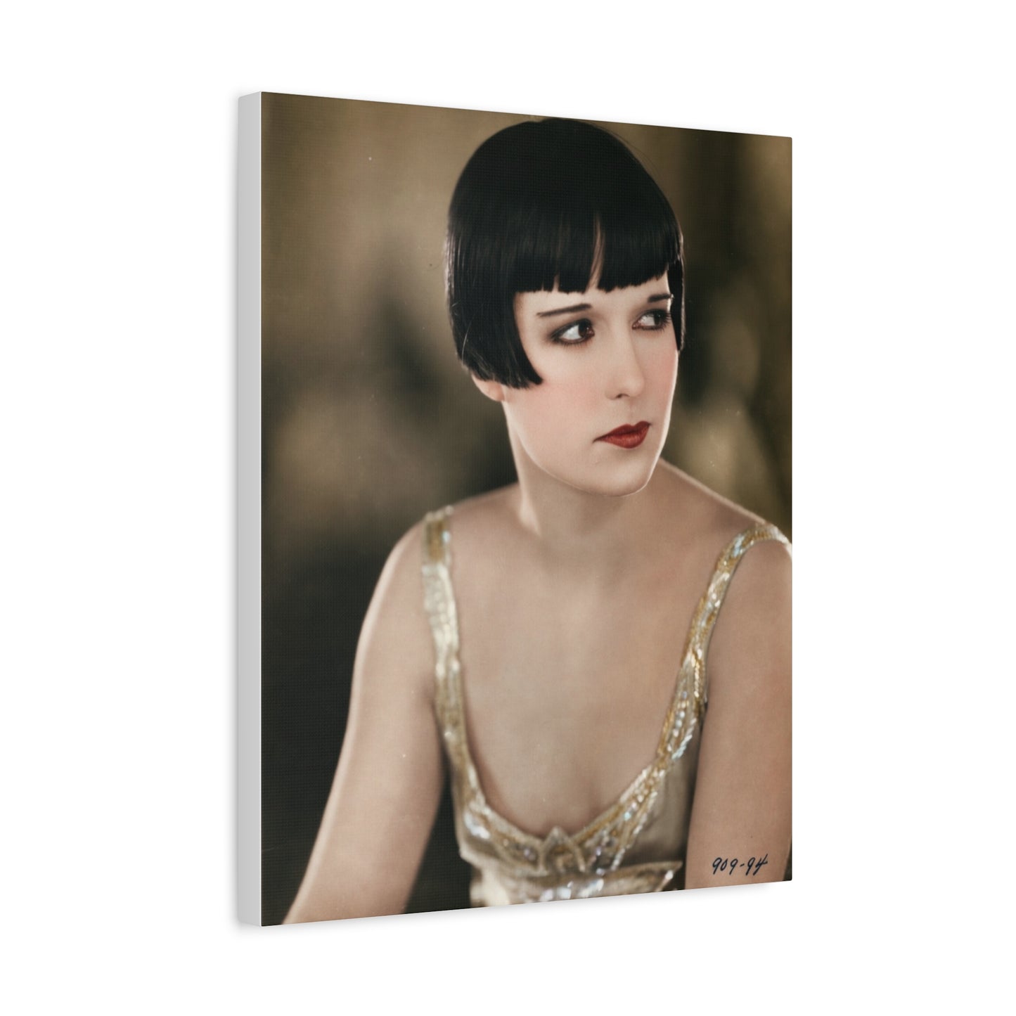 Vintage 1920s Louise Brooks Portrait Matte Canvas Print — Stretched Wall Art