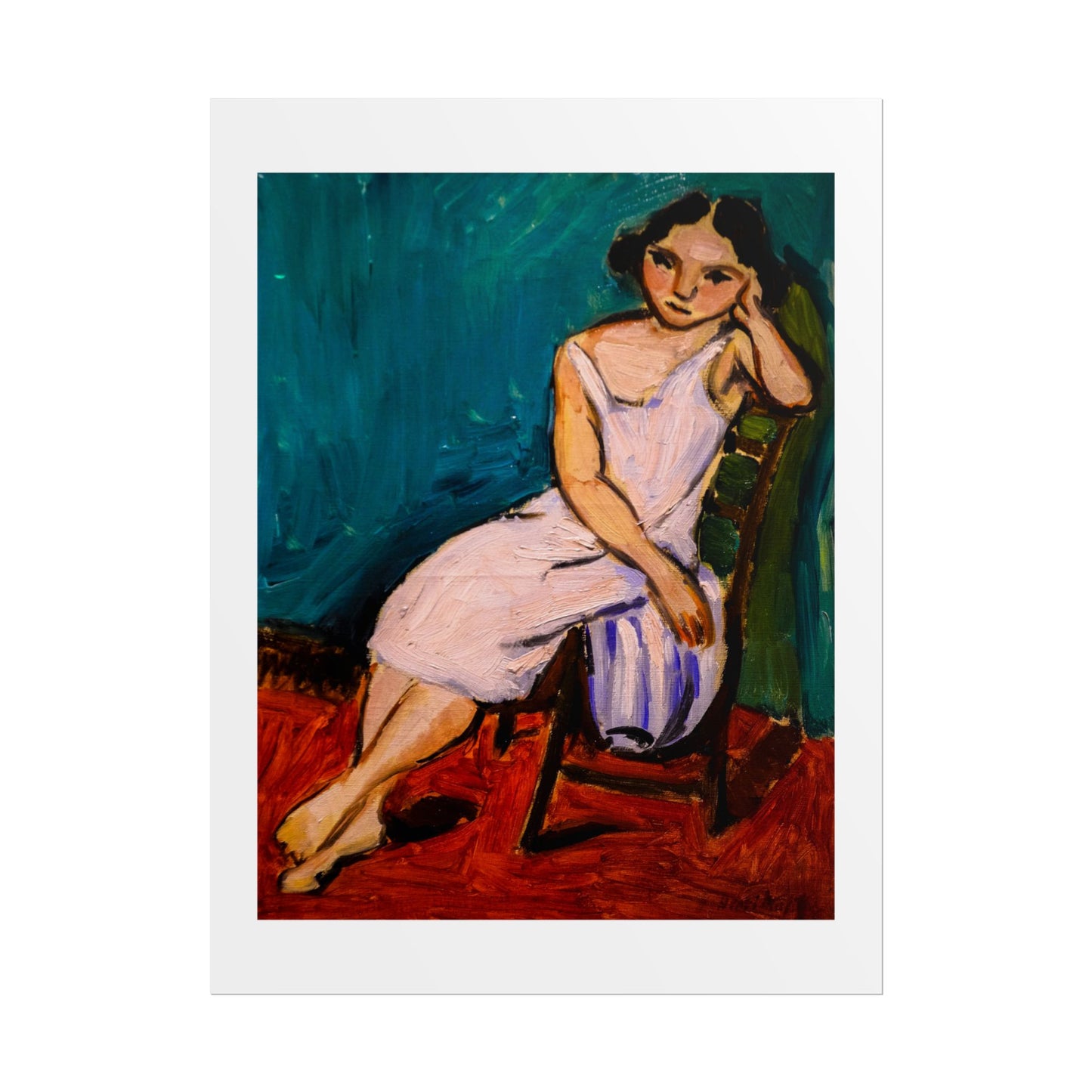 Jeune Fille assise by Henri Matisse Wall Art Print