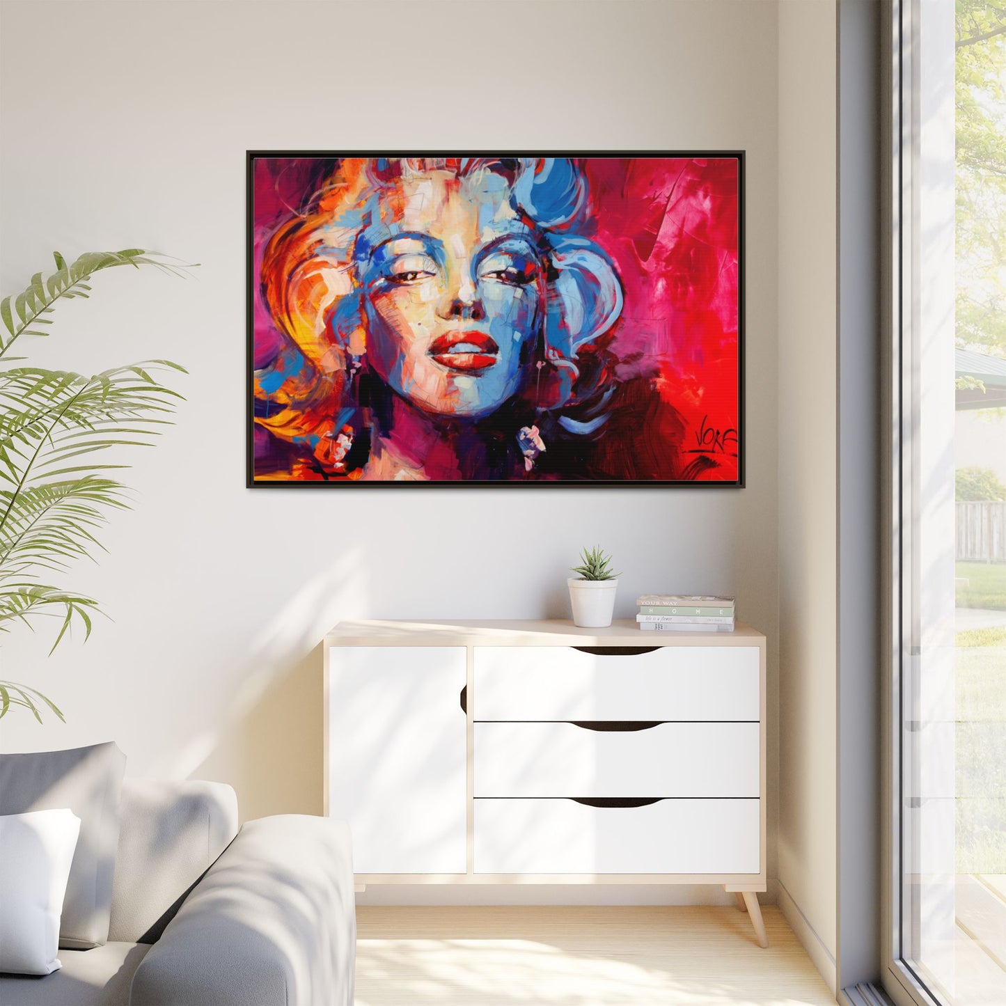 Marilyn Monroe attributed to Voke Matte Canvas Framed Wall Art
