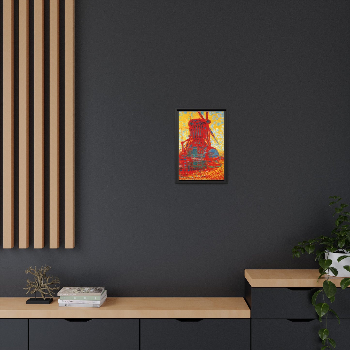 Mill by Sunlight by Piet Mondrian Matte Framed Canvas Wall Art Print