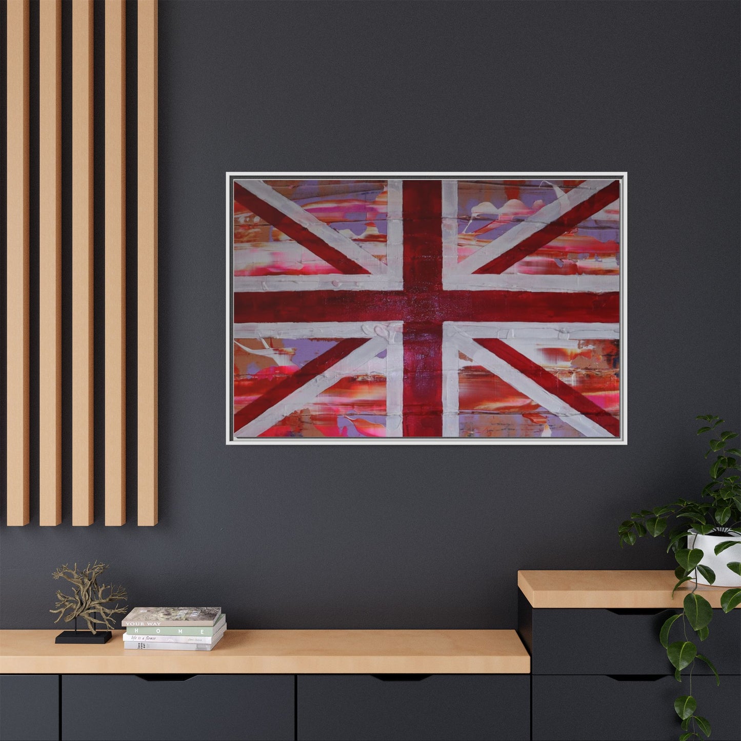 Union Jack is back! by Norman Barrett Framed Matte Canvas Print Wall Art