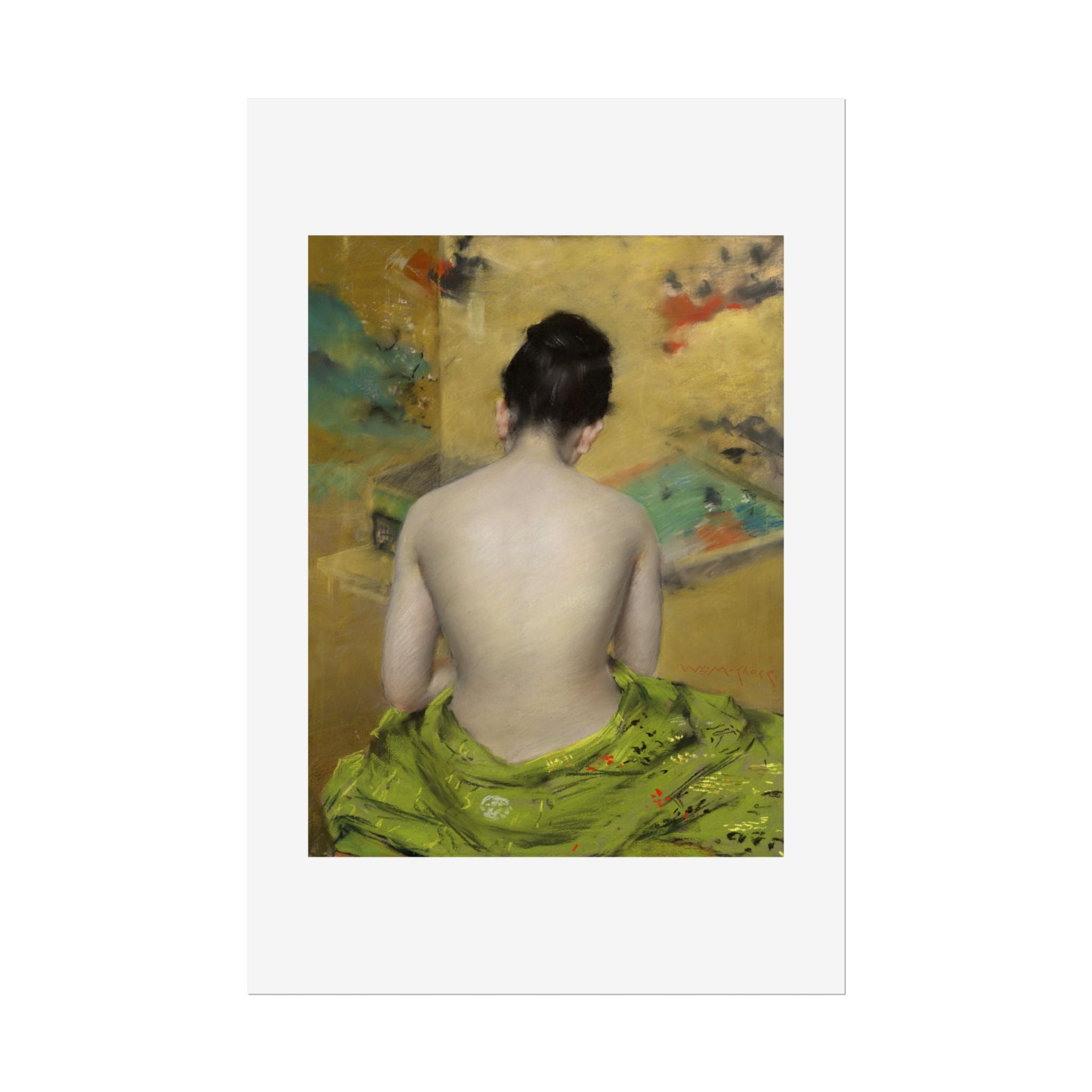 Study of Flesh Color and Gold by William Merritt Chase Wall Art Print