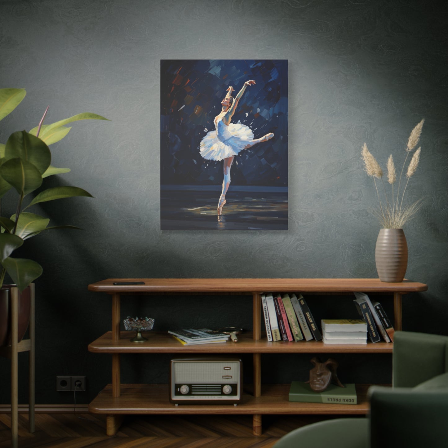 Ballerina Dance Matte Canvas Wall Art — Stretched 1.25"