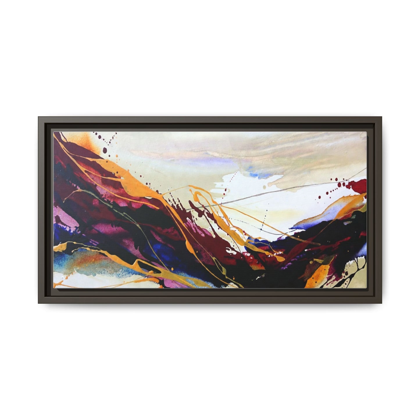 Abstract Flow Matte Canvas Framed Wall Art