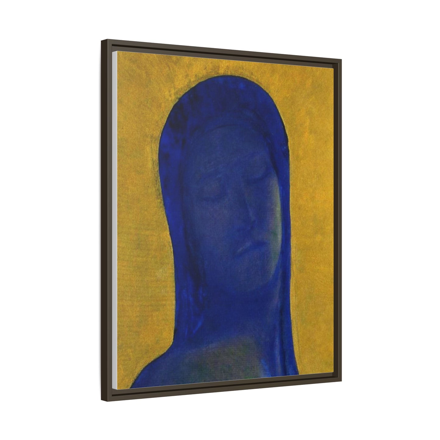 Closed Eyes by Odilon Redon Framed Matte Canvas Wall Art Print