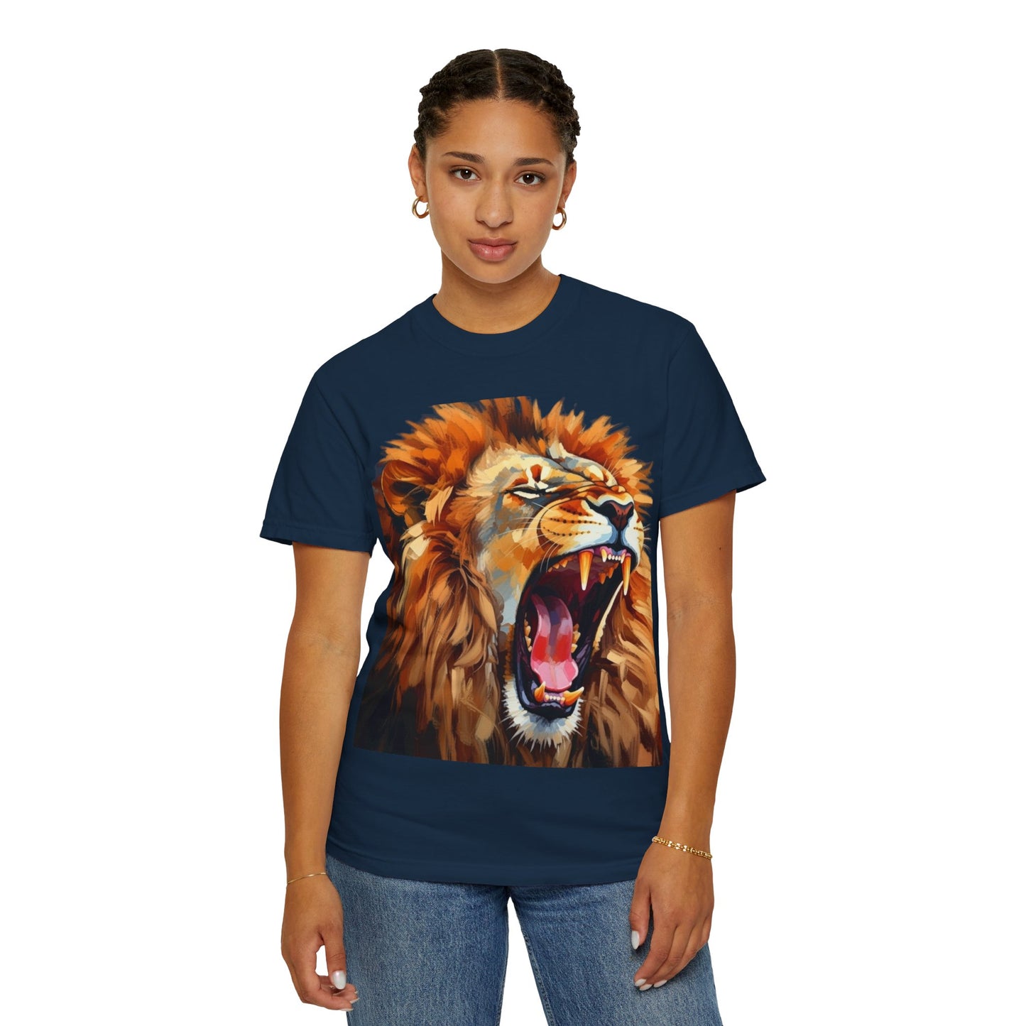Roaring Lion T-Shirt Bold Wildlife Graphic Tee