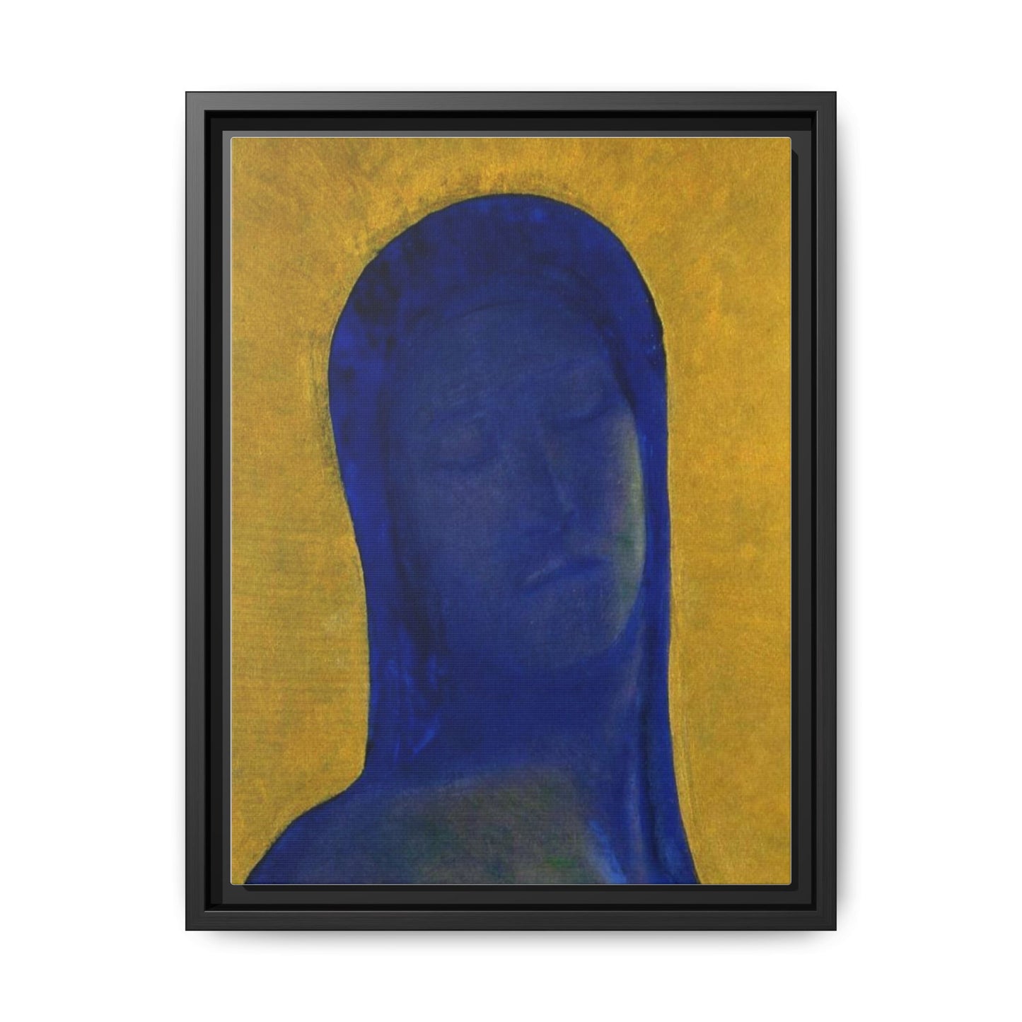 Closed Eyes by Odilon Redon Framed Matte Canvas Wall Art Print