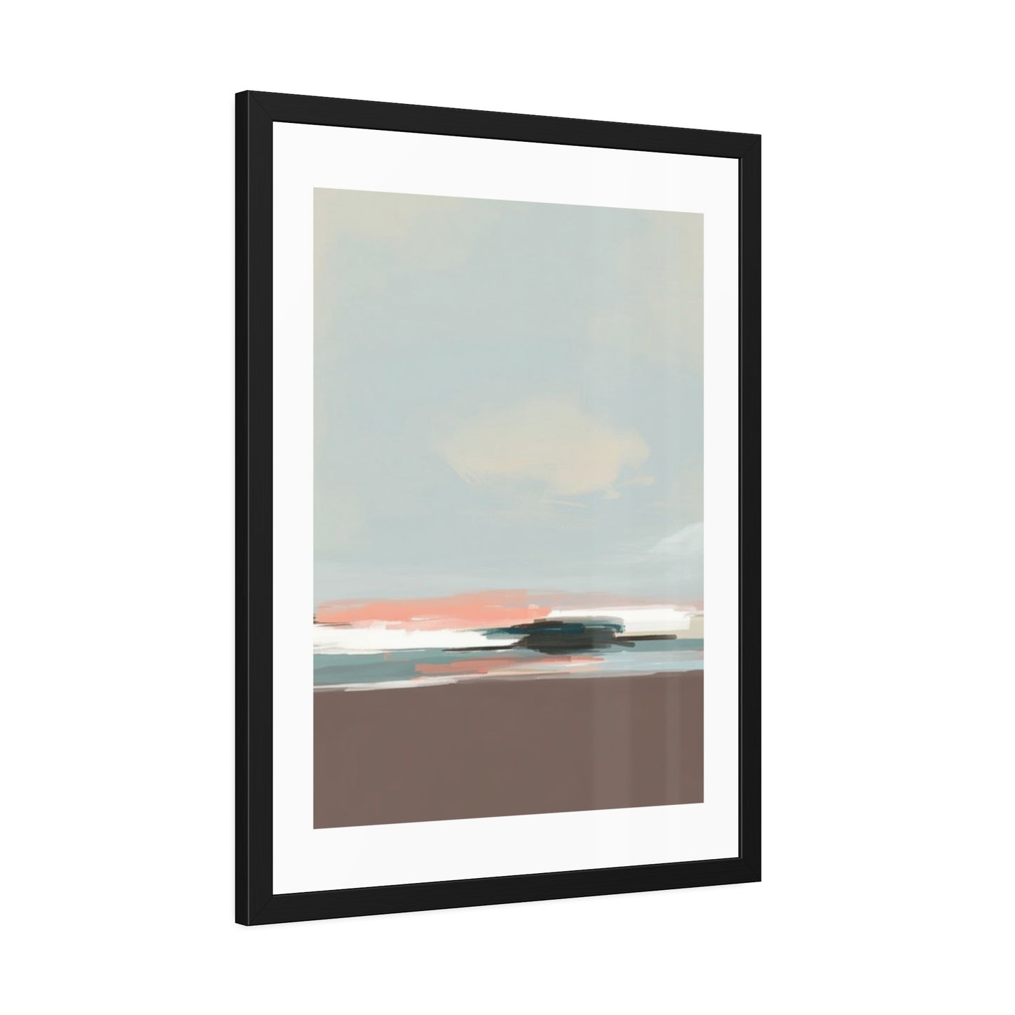 Abstract Seaside Framed Art Print — Minimal Coastal Poster