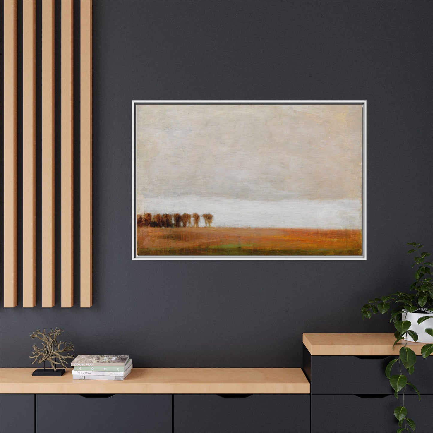 View of Jaegersborg Allé, North of Copenhagen by Vilhelm Hammershøi Framed Matte Canvas Wall Art Print