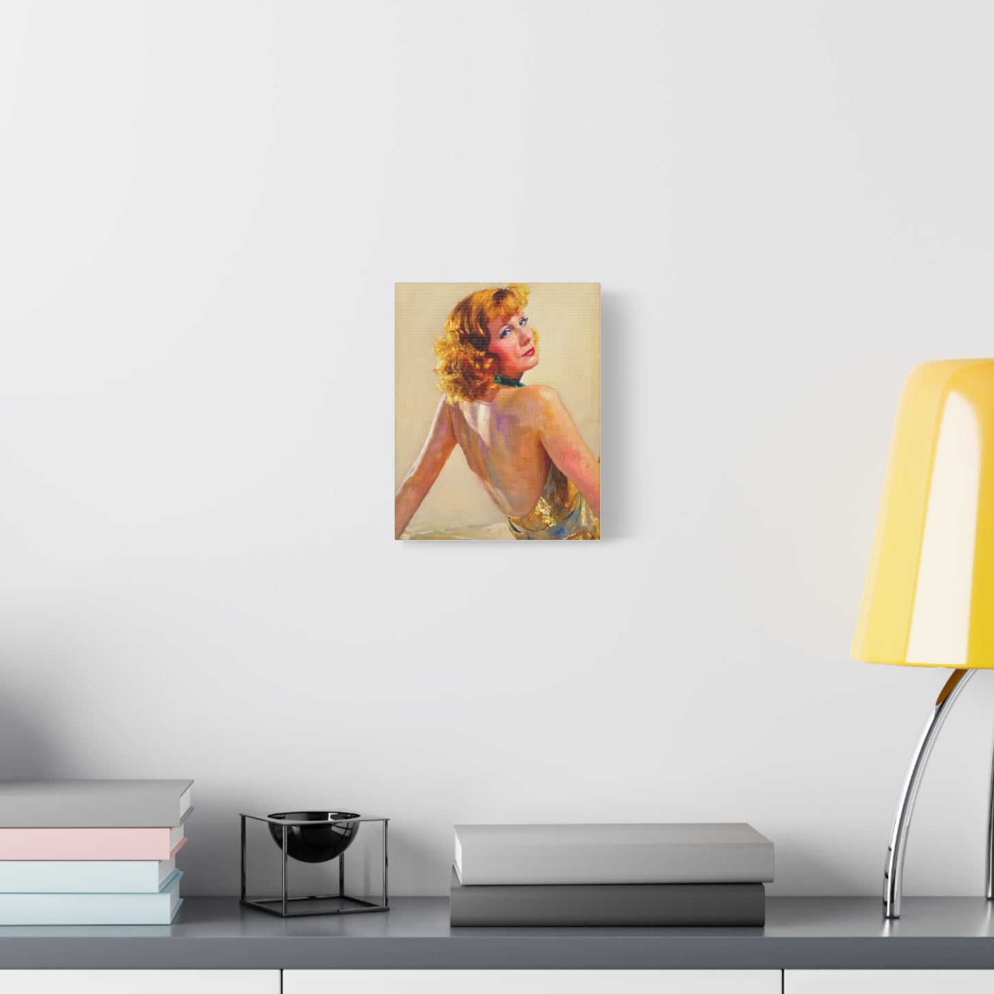 Vintage Greta Garbo Glam Portrait Canvas