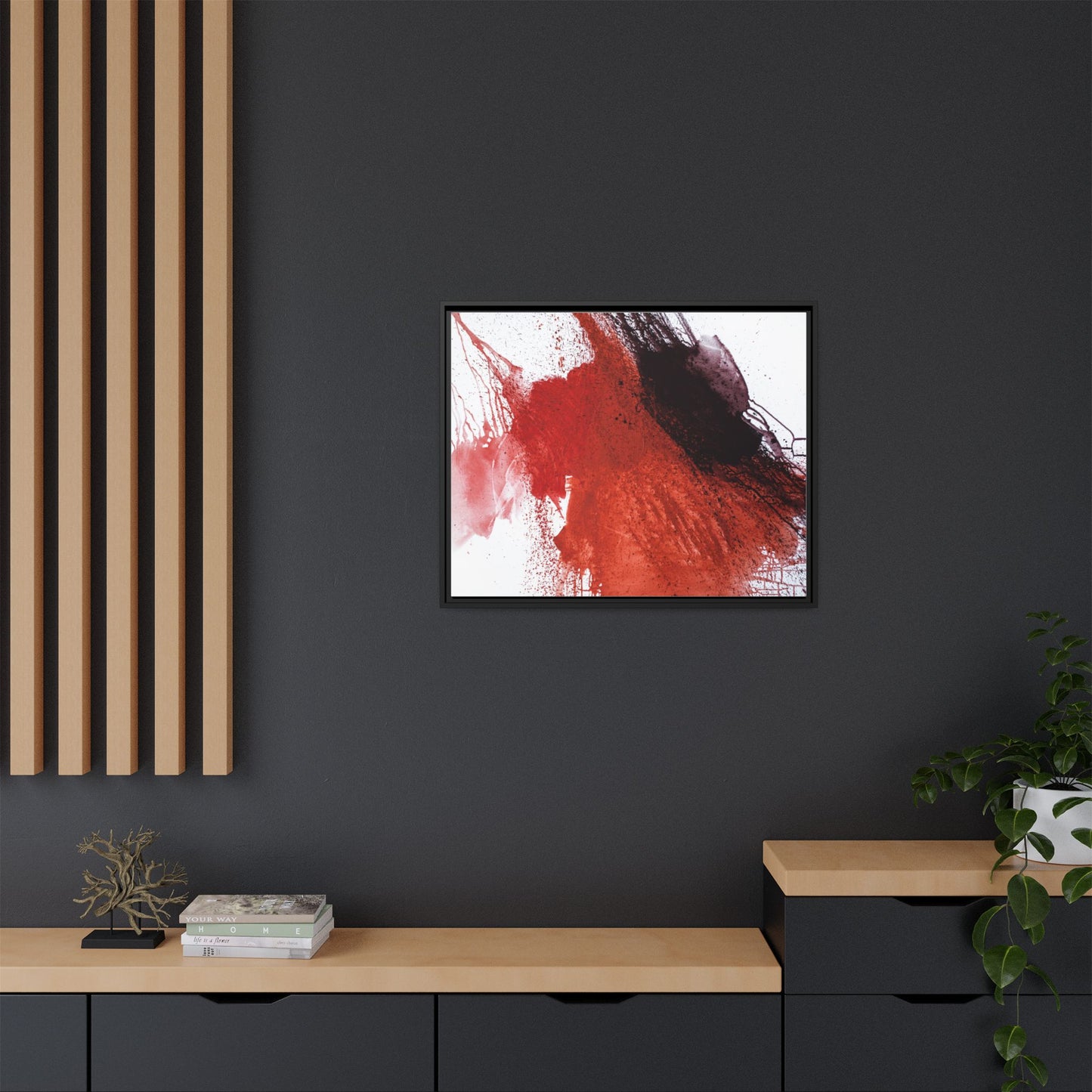 Flame by Natalija Miladinovic Matte Canvas Framed Wall Art