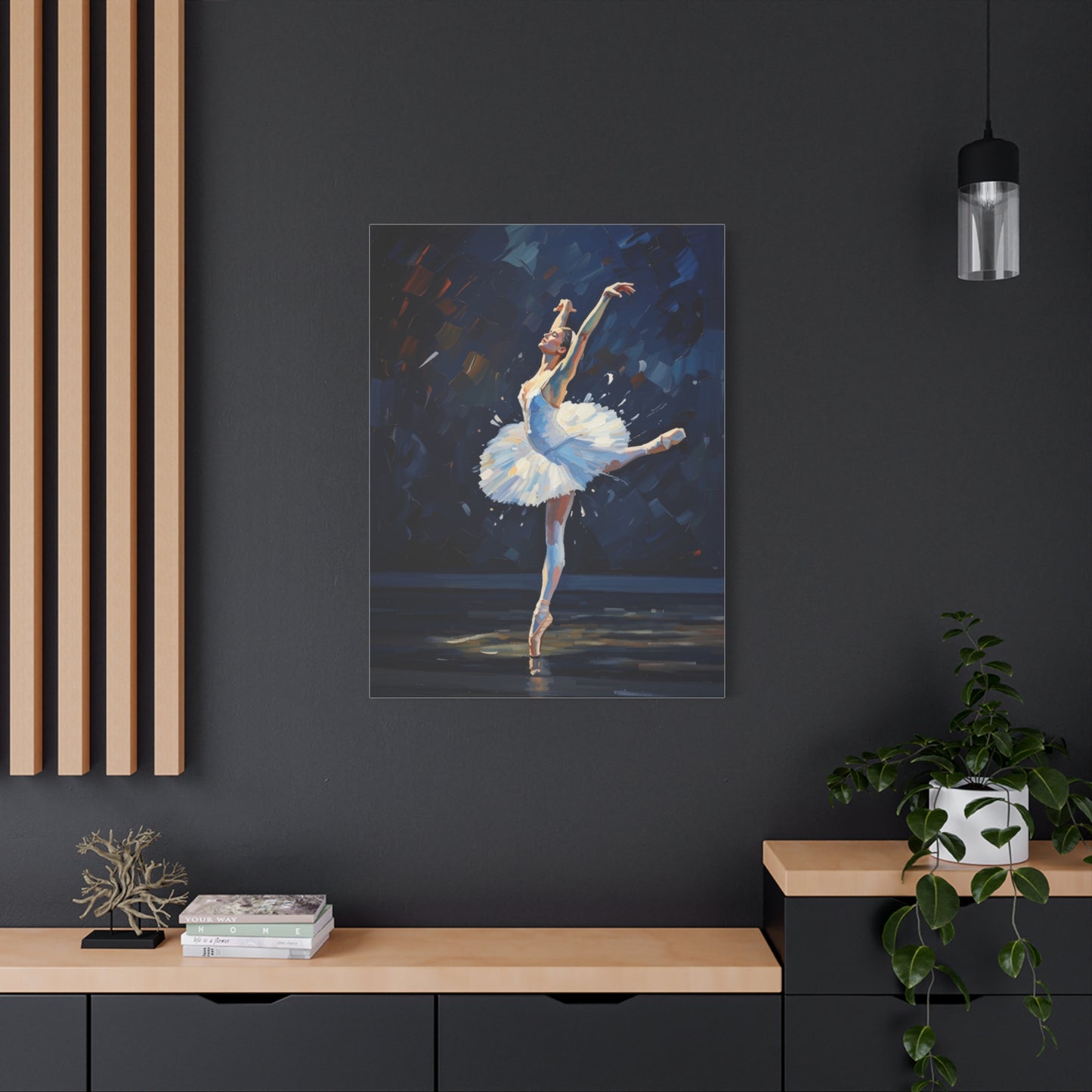 Ballerina Dance Matte Canvas Wall Art — Stretched 1.25"