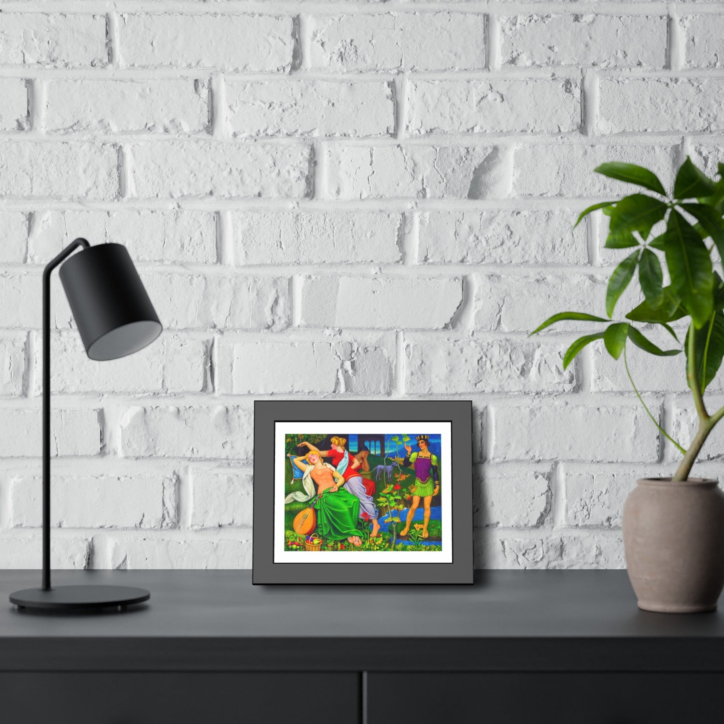 Classical Myth Framed Poster — Vibrant Renaissance-Style Art Print